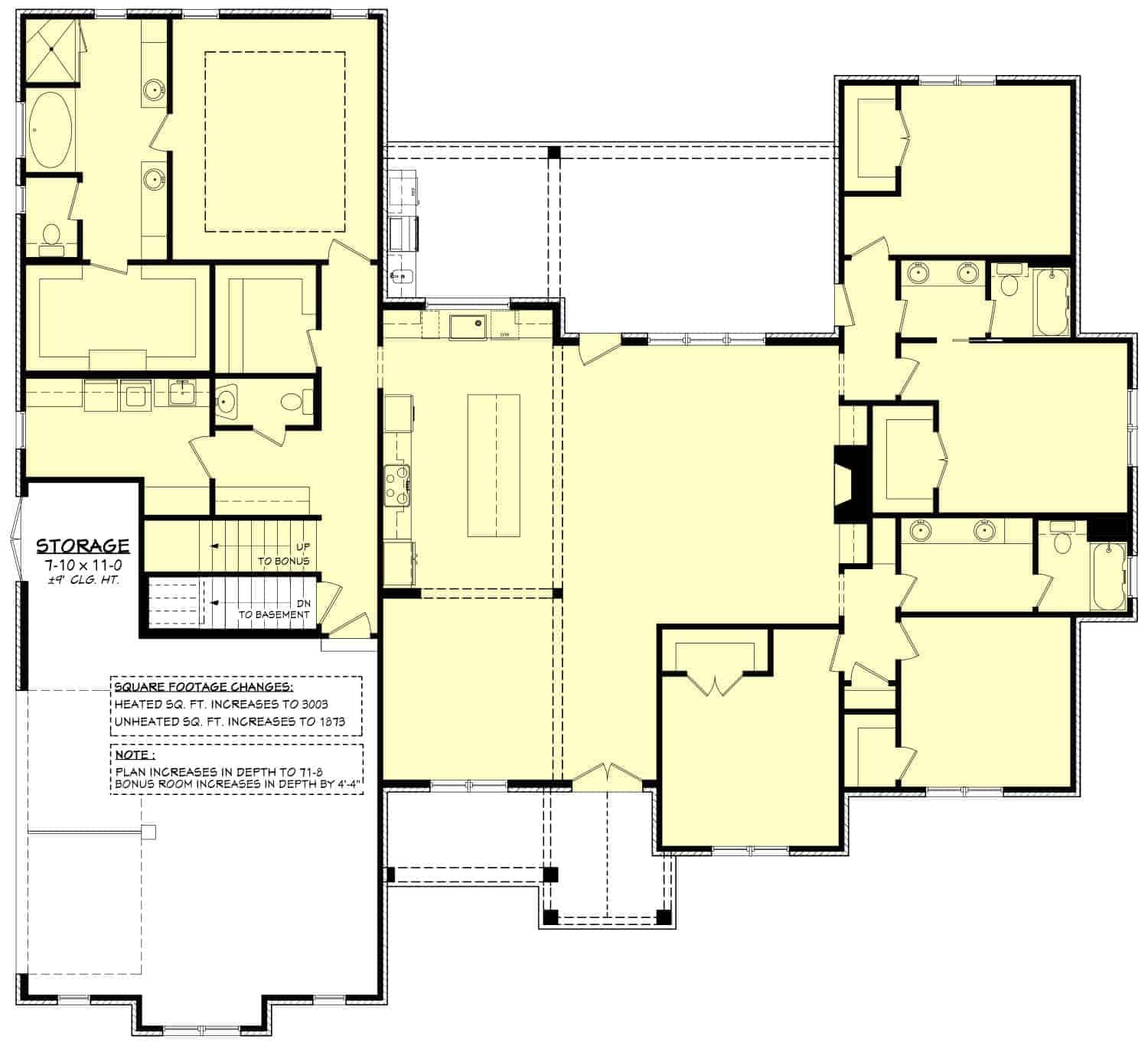 Basement of Country Plan #142-1278