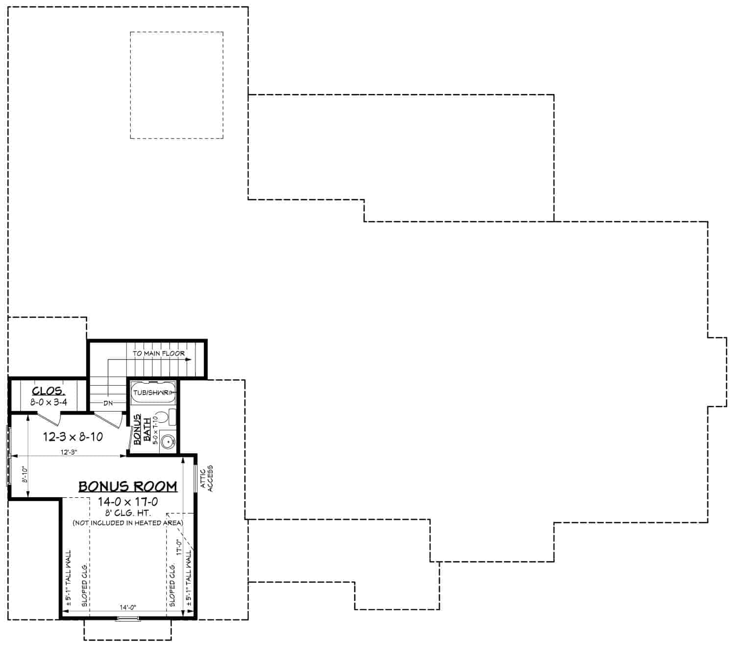 Bonus Room of Country Plan #142-1278