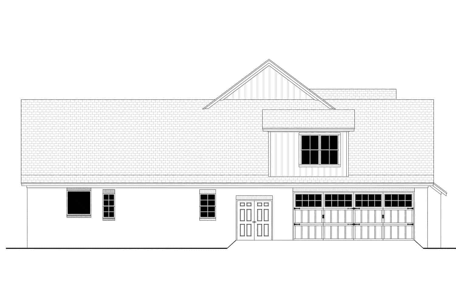 Home Plan Front Elevation of this 5-Bedroom,2985 Sq Ft Plan -142-1278