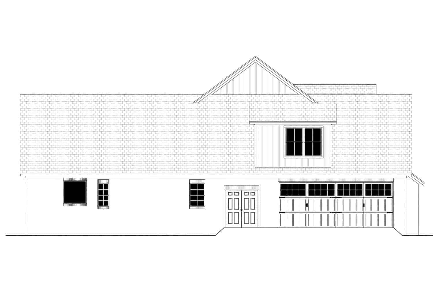 Home Plan Left Elevation of this 5-Bedroom,2985 Sq Ft Plan -142-1278