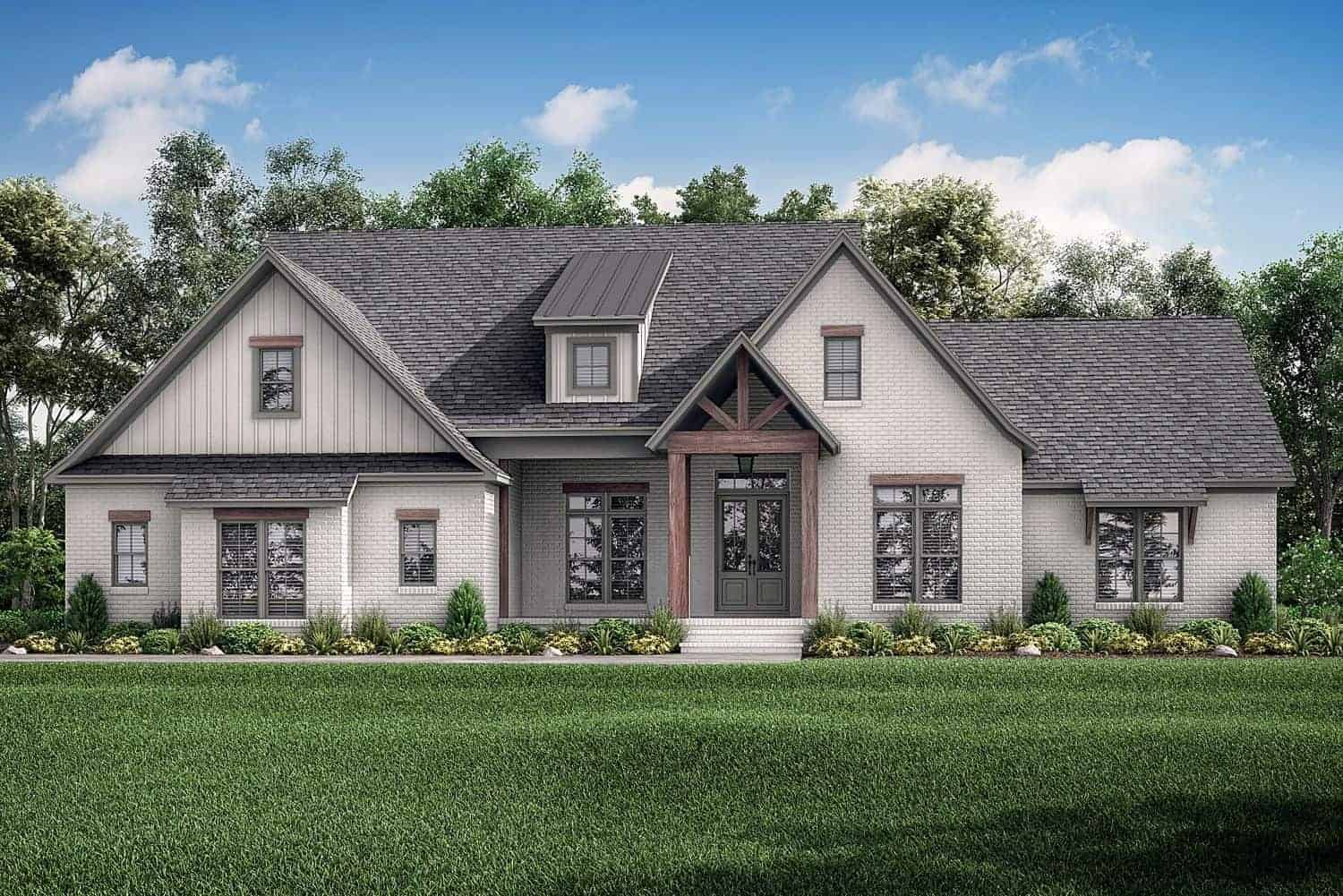 Front elevation of Country home (ThePlanCollection: House Plan #142-1278)