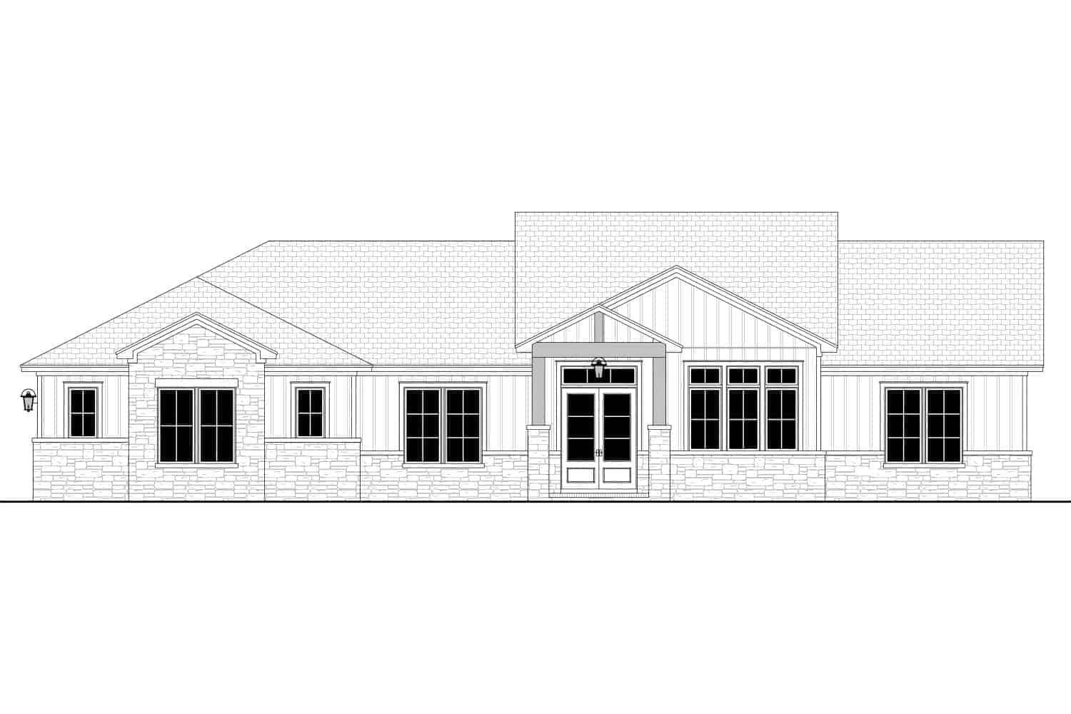 Home Plan Front Elevation of this 3-Bedroom,2574 Sq Ft Plan -142-1405