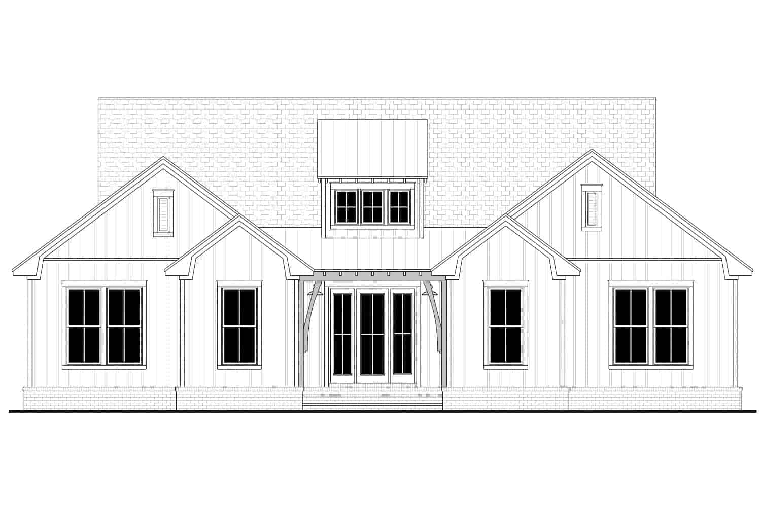 Home Plan Front Elevation of this 3-Bedroom,2045 Sq Ft Plan -142-1406