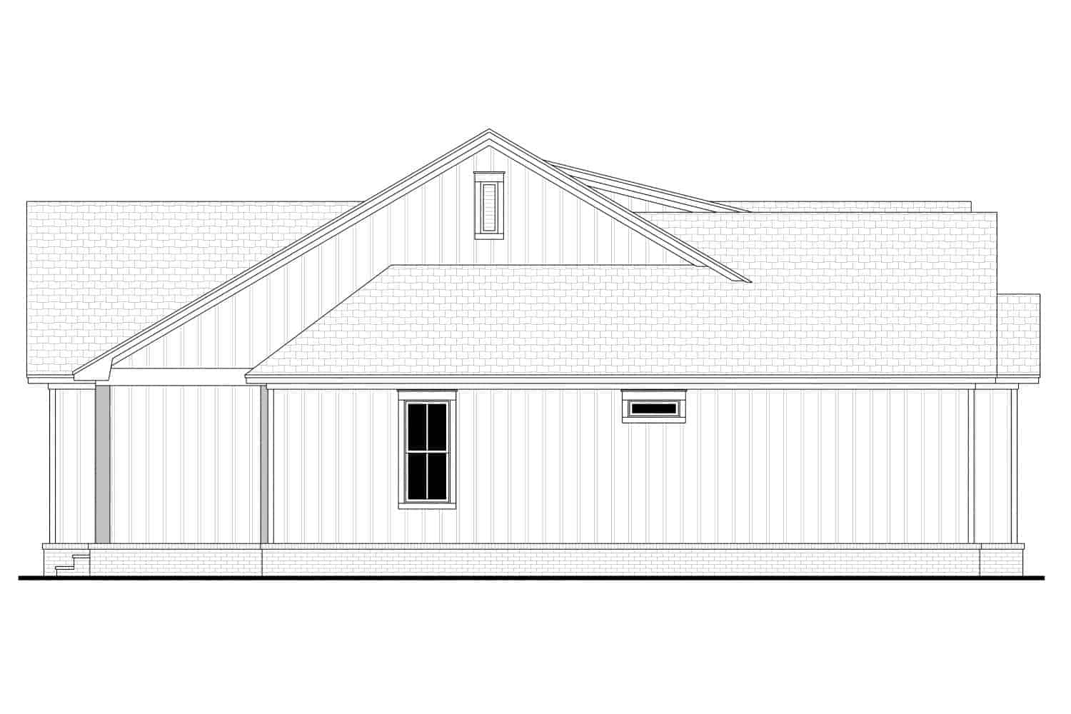 Home Plan Left Elevation of this 3-Bedroom,2045 Sq Ft Plan -142-1406