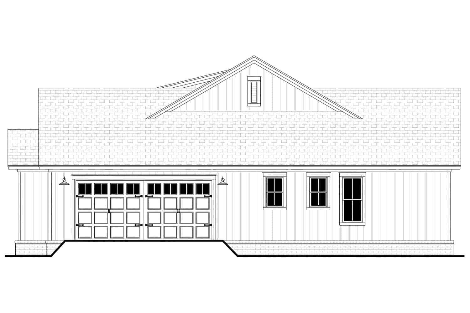 Home Plan Right Elevation of this 3-Bedroom,2045 Sq Ft Plan -142-1406
