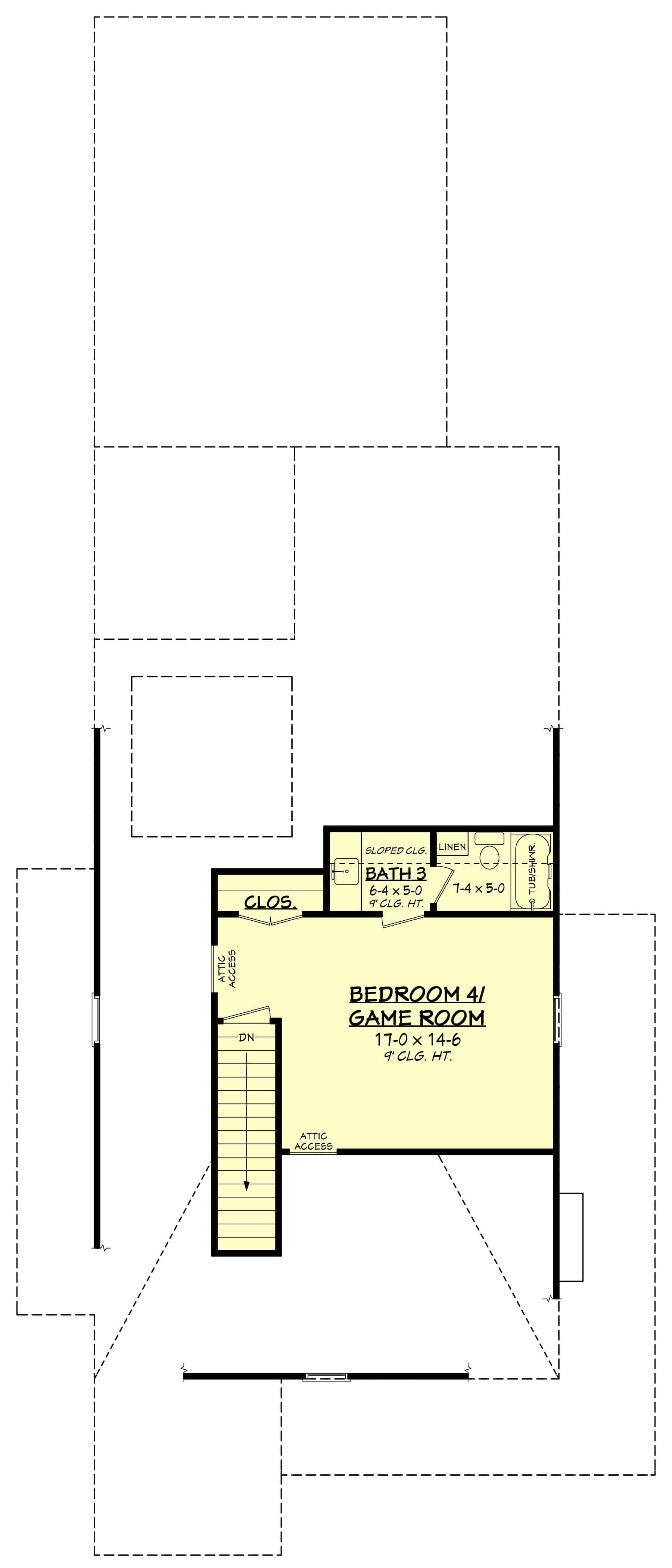 Upper Level of Ranch Plan #142-1407
