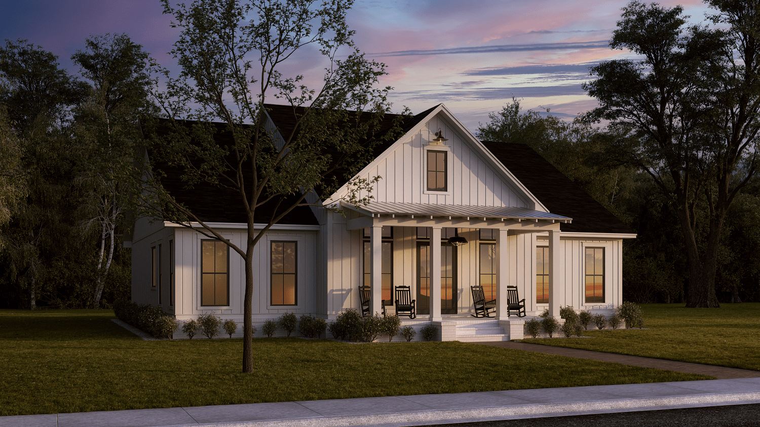 Home at Night of this 3-Bedroom, 2455 Sq Ft Plan - 142-1409