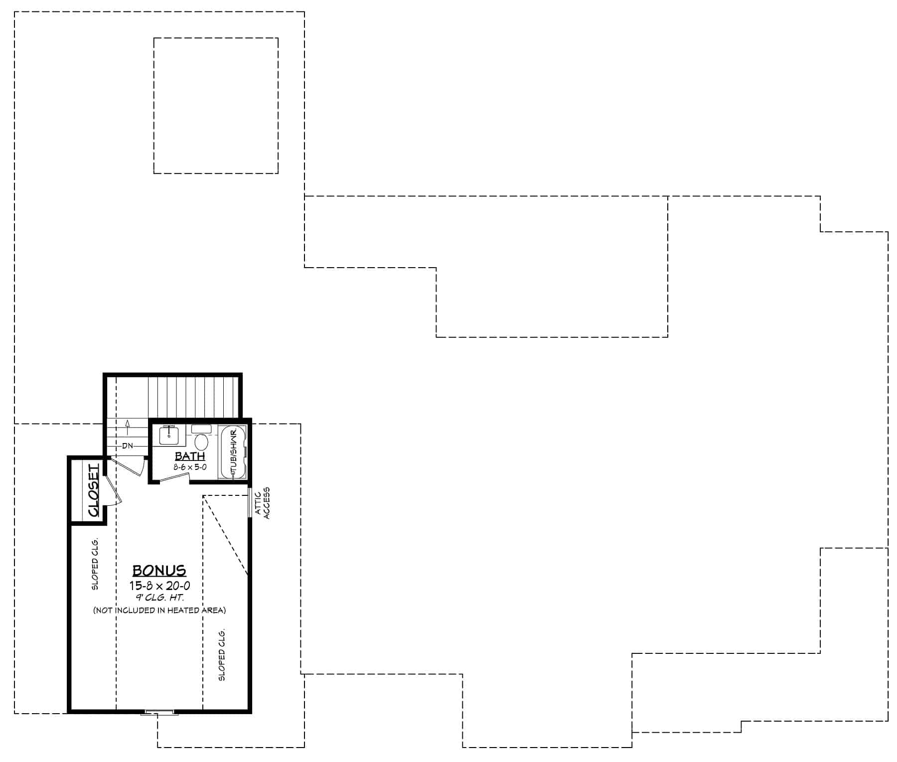 Bonus Room of Contemporary Plan #142-1411