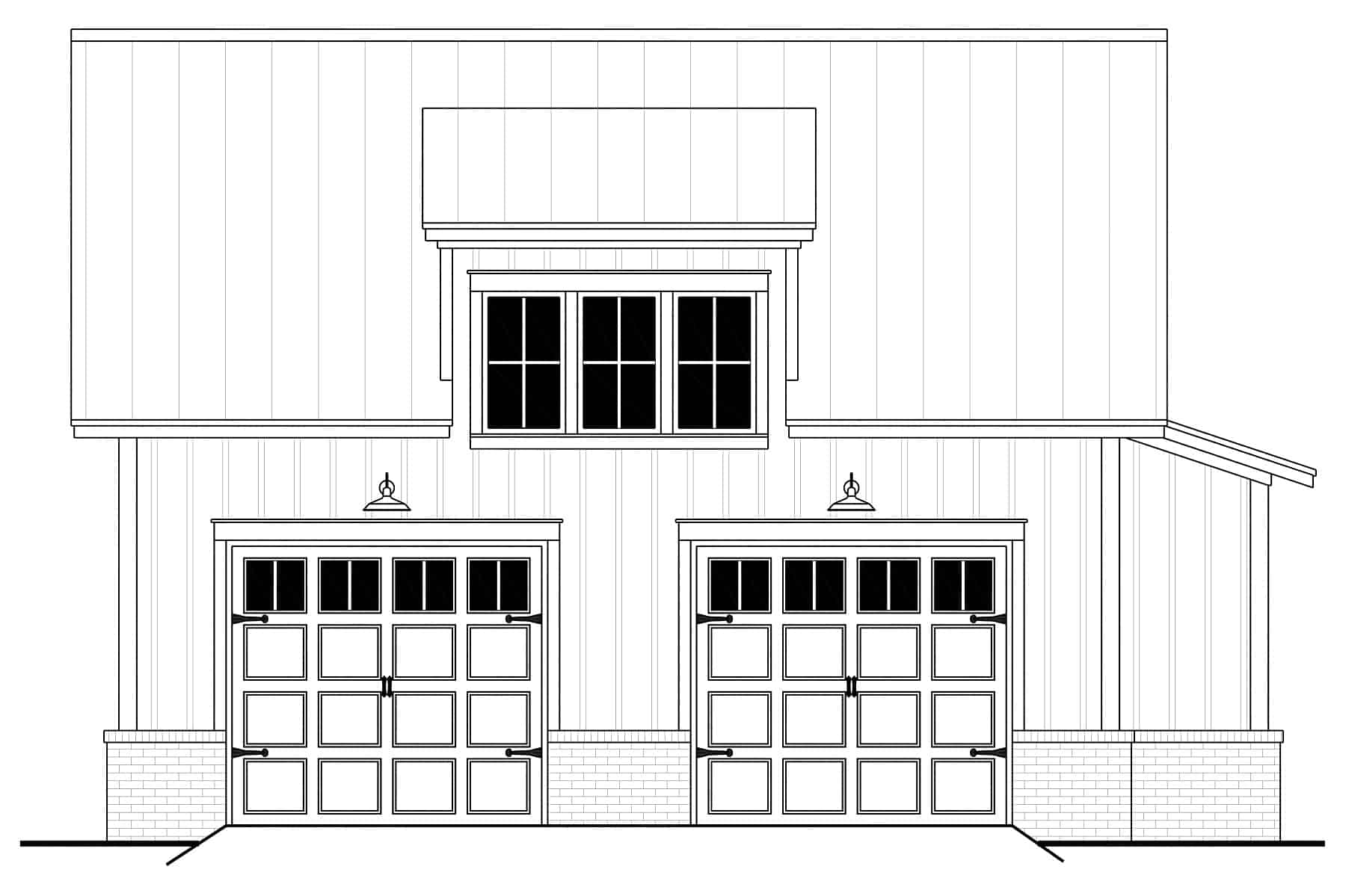 Home Plan Front Elevation of this 0-Bedroom,772 Sq Ft Plan -142-1412