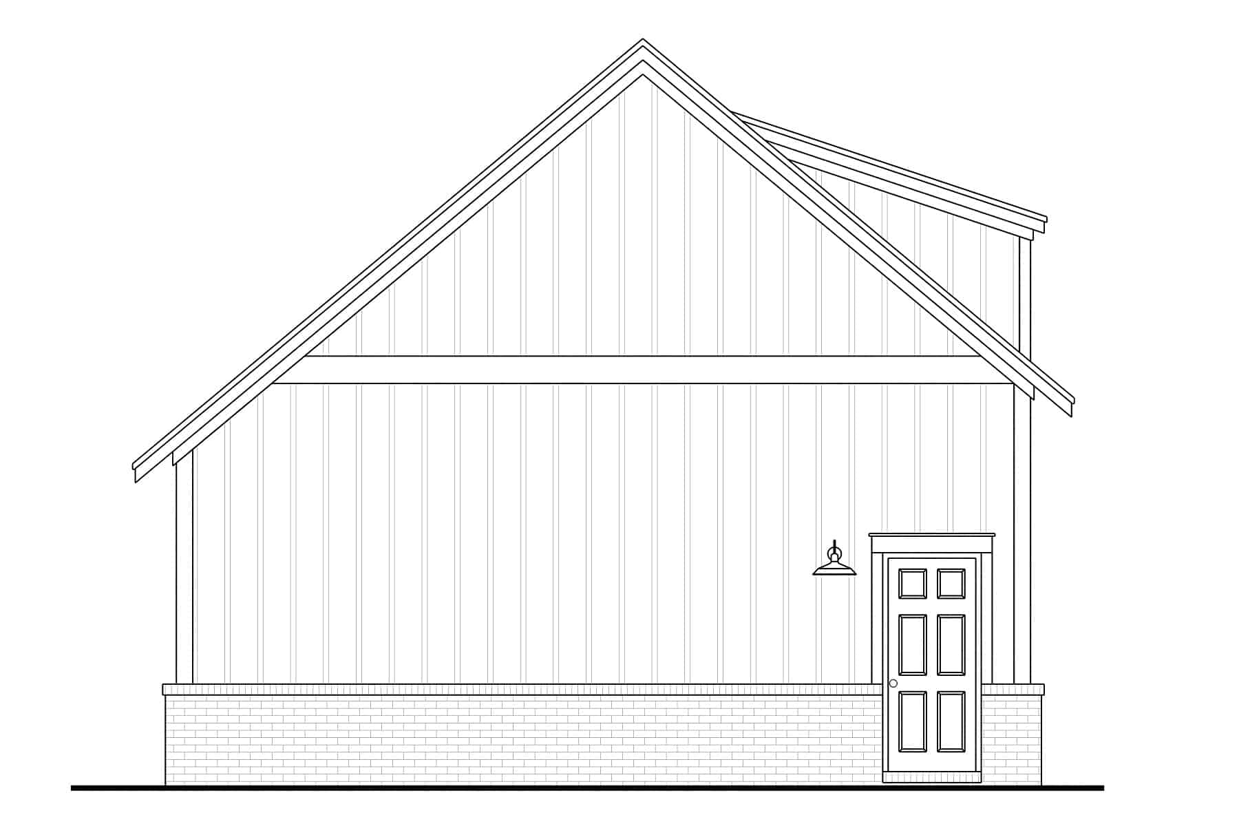 Home Plan Left Elevation of this 0-Bedroom,772 Sq Ft Plan -142-1412