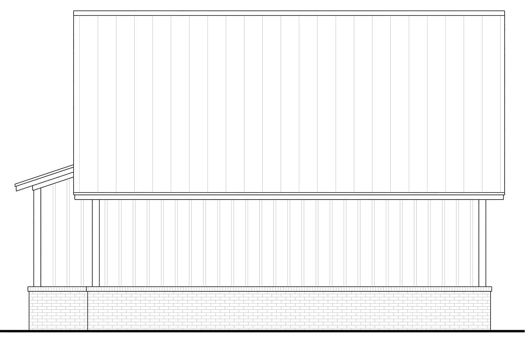 Home Plan Rear Elevation of this 0-Bedroom,772 Sq Ft Plan -142-1412