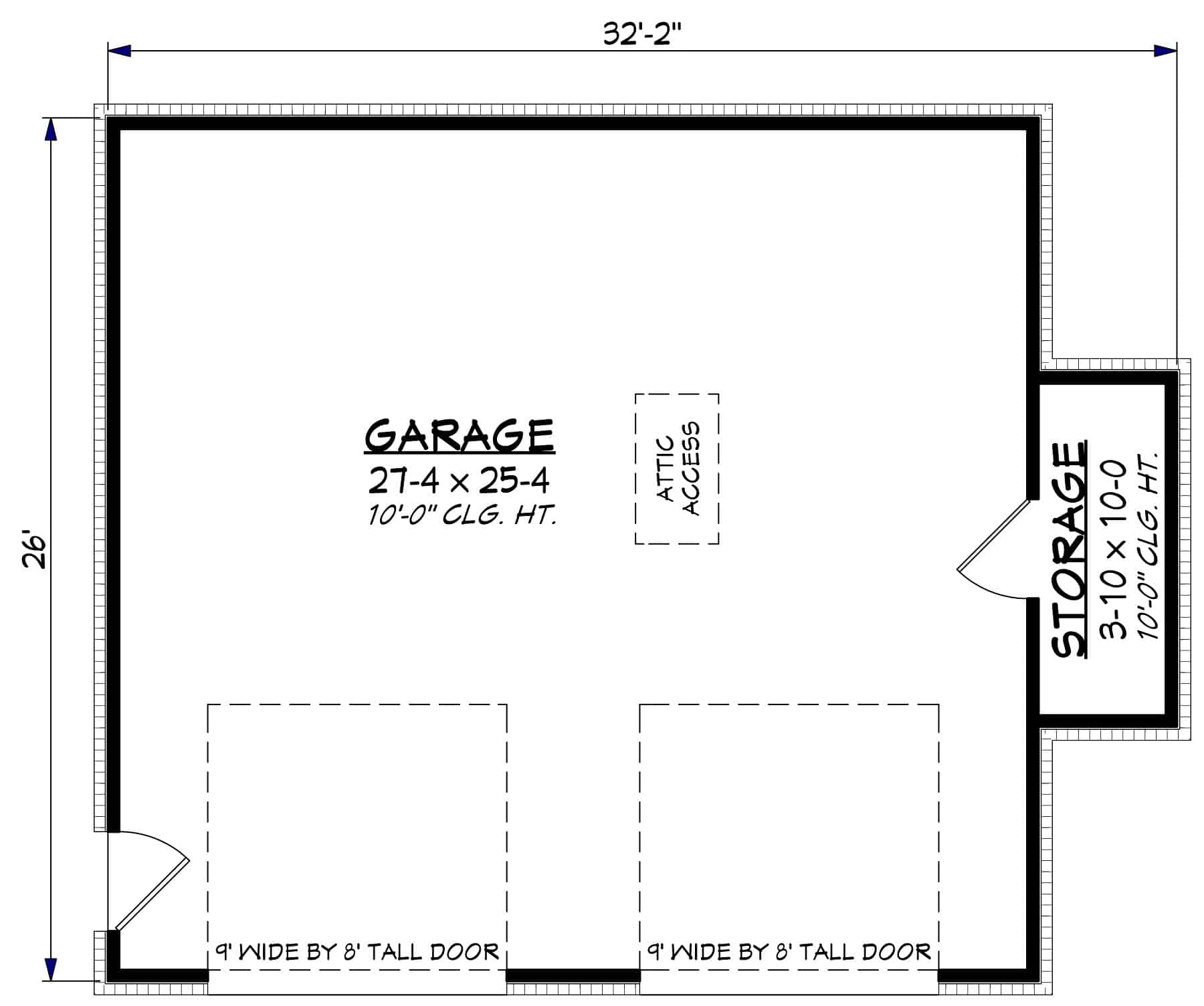 Garage of Garage Plan #142-1412