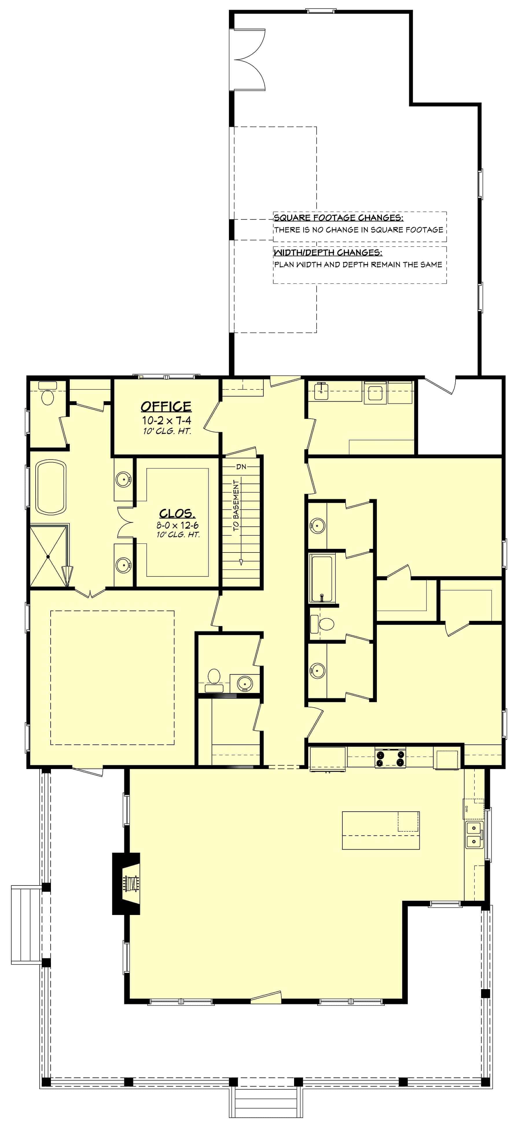 Main Level of Ranch Plan #142-1413