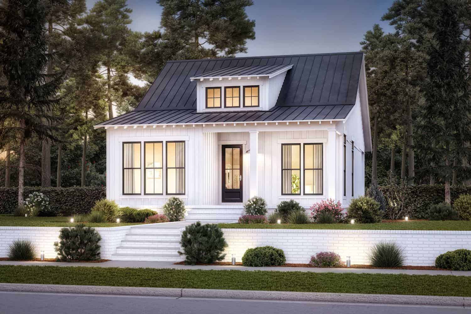 Home at Night of this 2-Bedroom, 1064 Sq Ft Plan - 142-1417