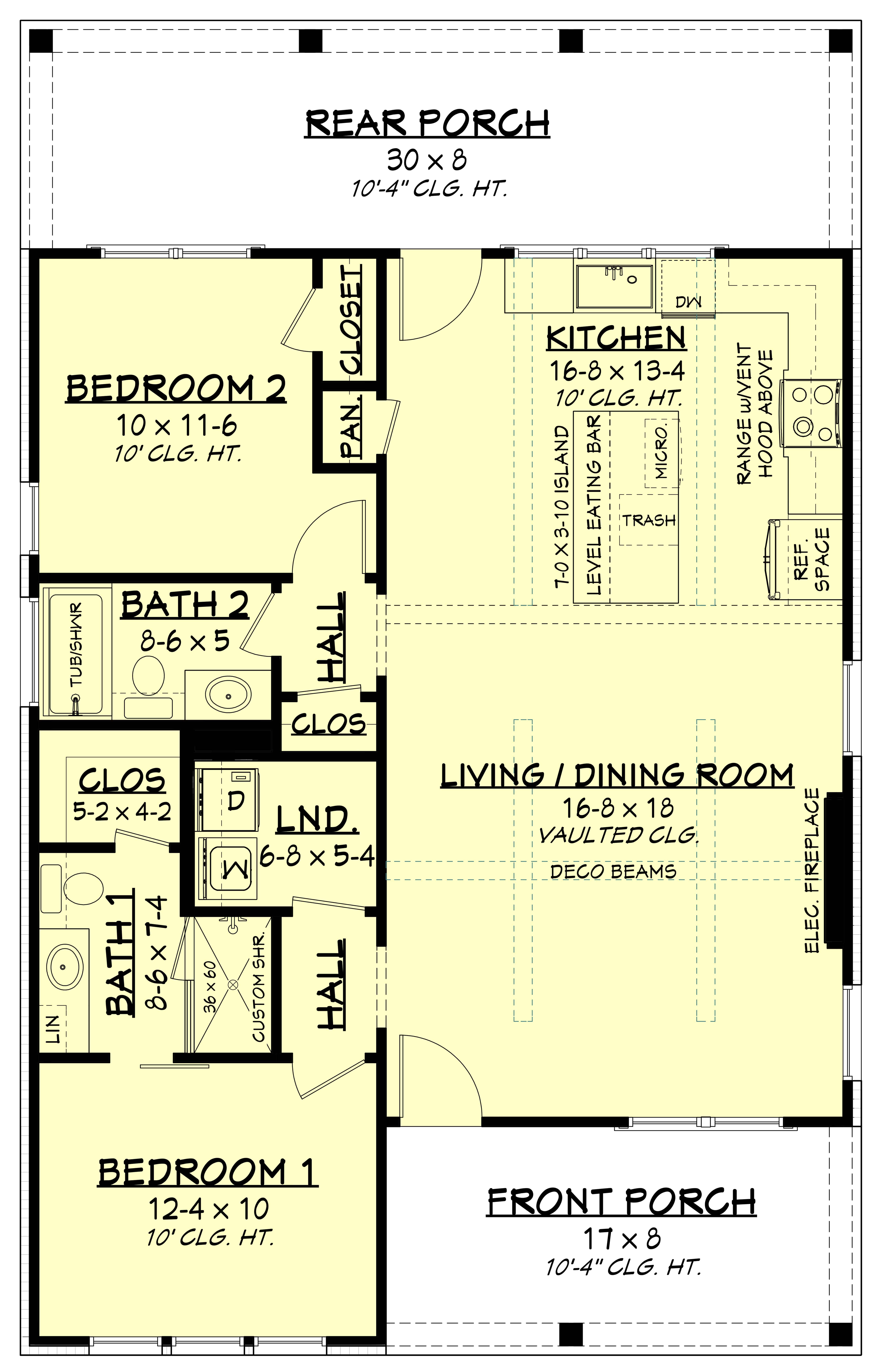 Main Level of Country Plan #142-1417