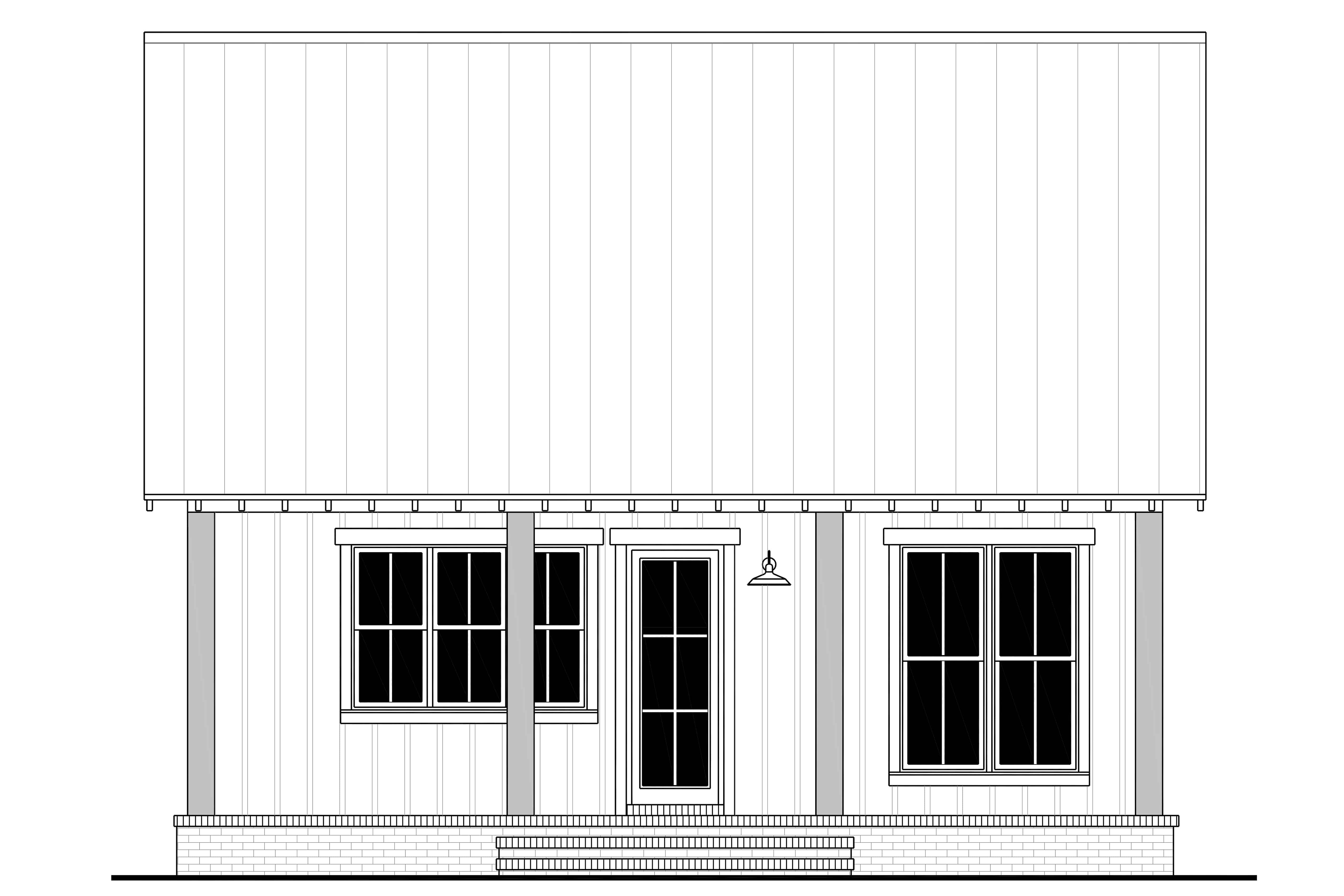 Home Plan Rear Elevation of this 2-Bedroom,1064 Sq Ft Plan -142-1417