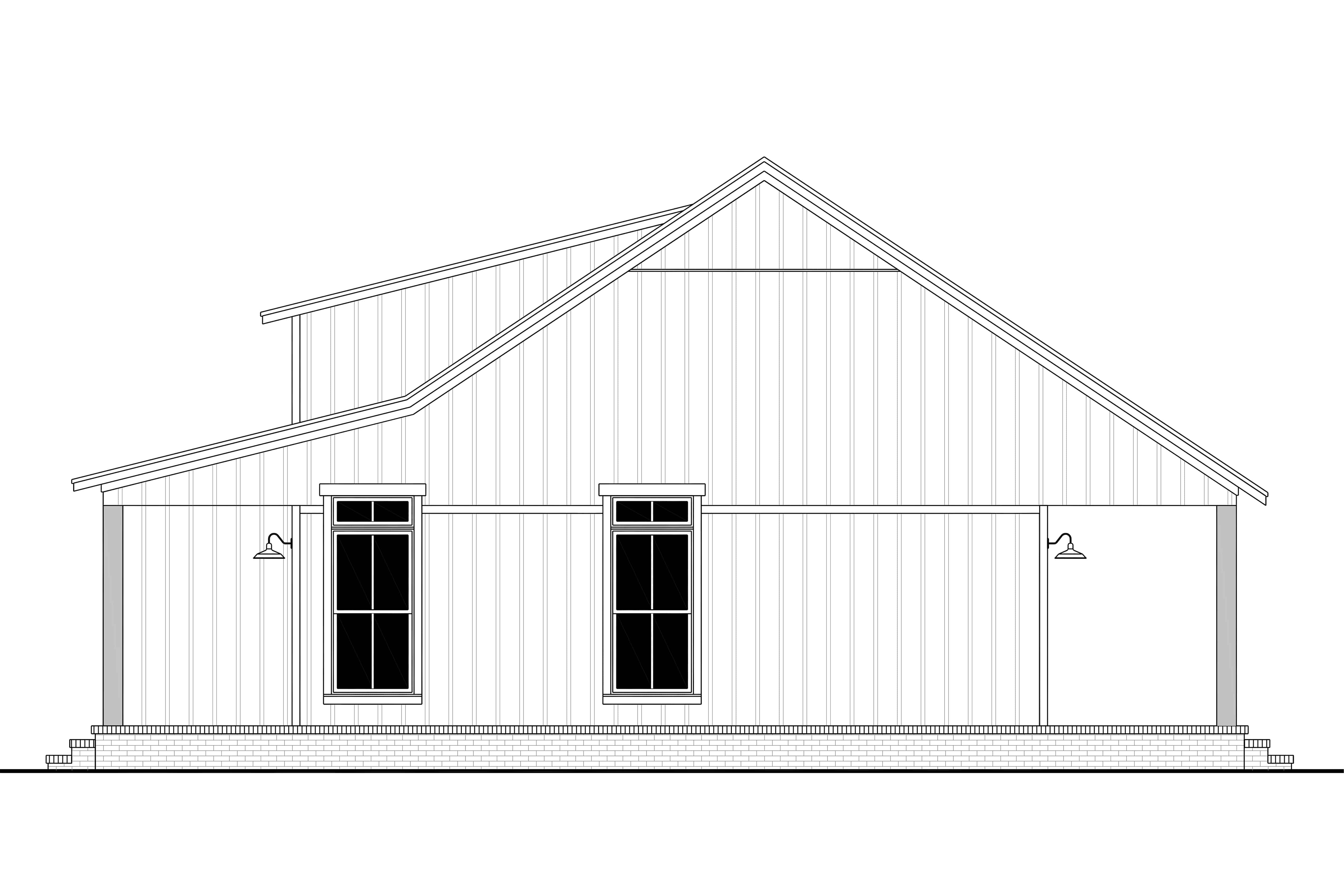 Home Plan Right Elevation of this 2-Bedroom,1064 Sq Ft Plan -142-1417