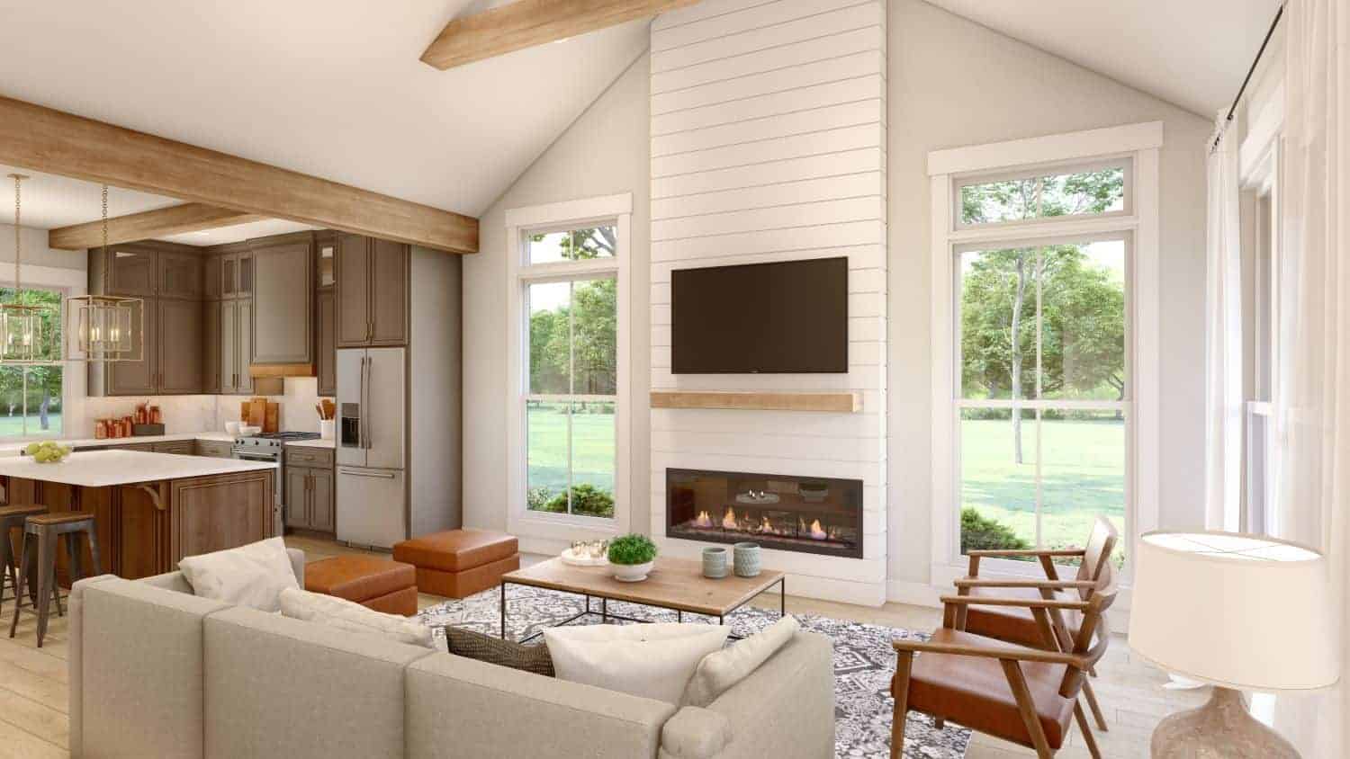 Great Room of this 2-Bedroom, 1064 Sq Ft Plan - 142-1417