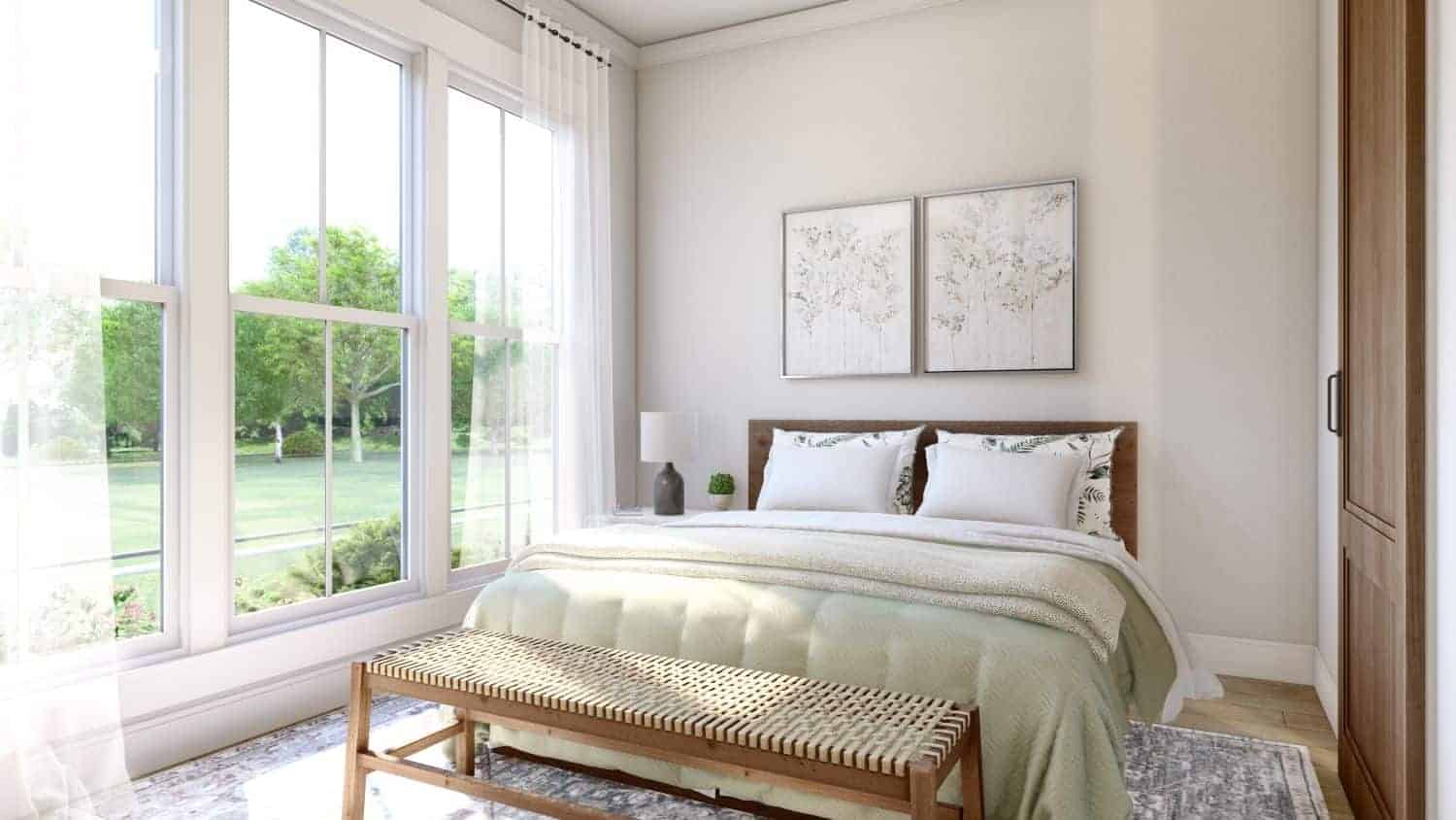 Bedroom of this 2-Bedroom, 1064 Sq Ft Plan - 142-1417