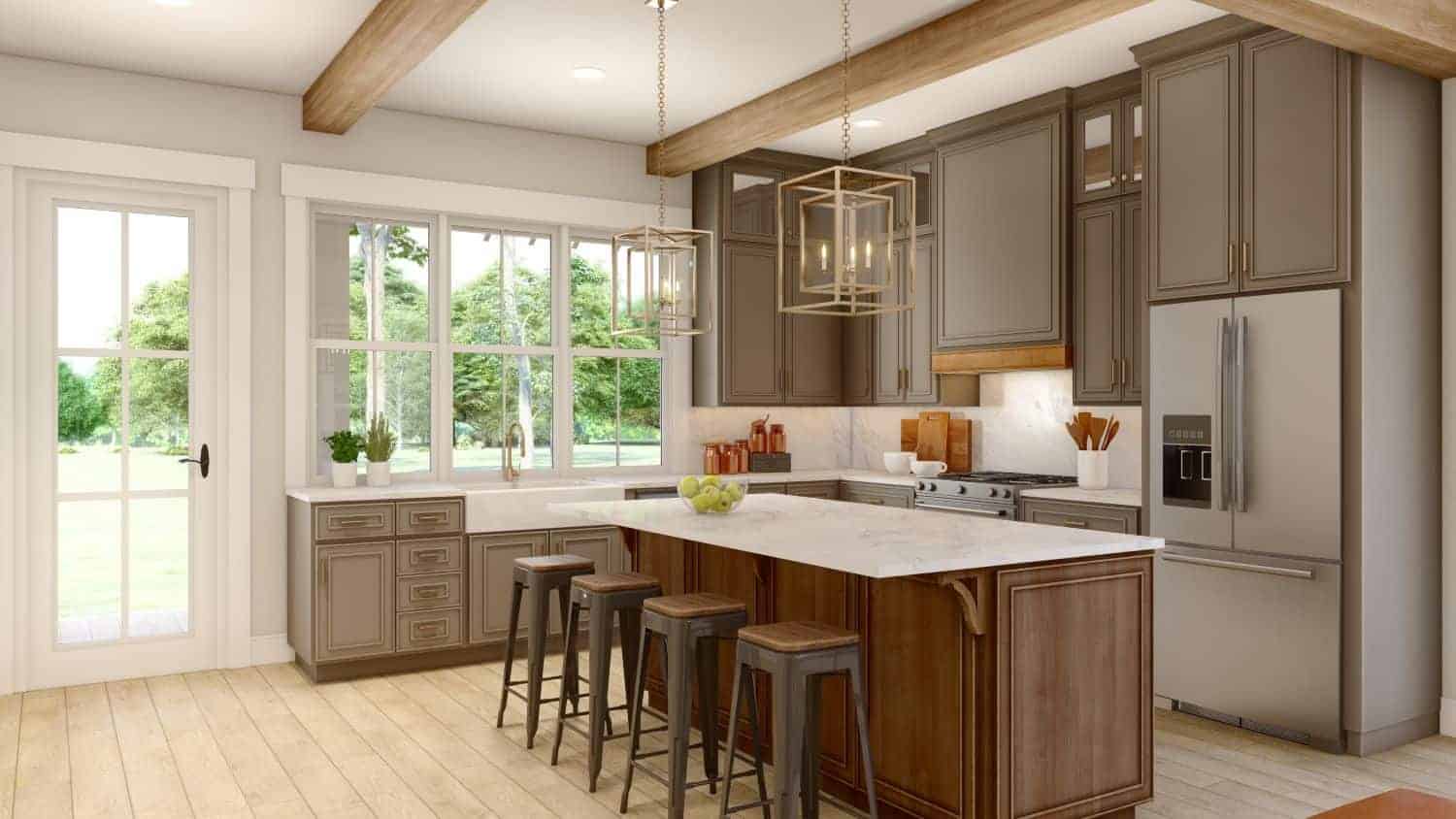 Kitchen of this 2-Bedroom, 1064 Sq Ft Plan - 142-1417