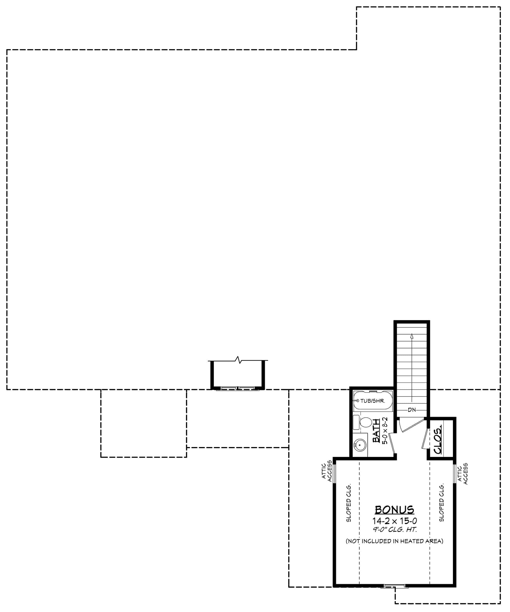 Bonus Room of Contemporary Plan #142-1421