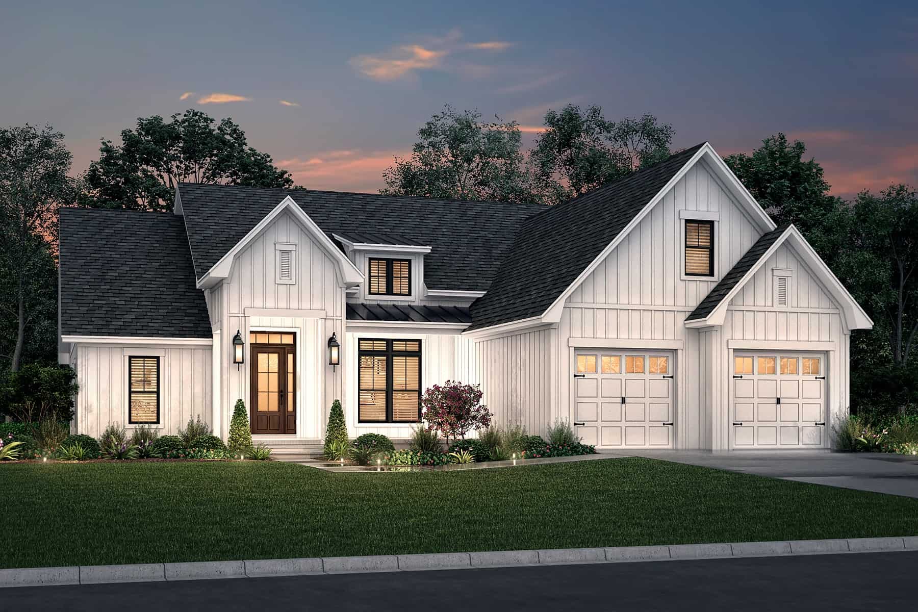 Home at Night of this 3-Bedroom, 2241 Sq Ft Plan - 142-1421