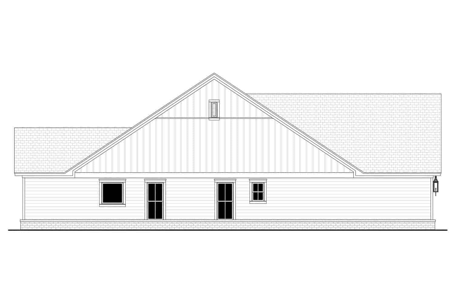 Home Plan Left Elevation of this 3-Bedroom,1828 Sq Ft Plan -142-1422