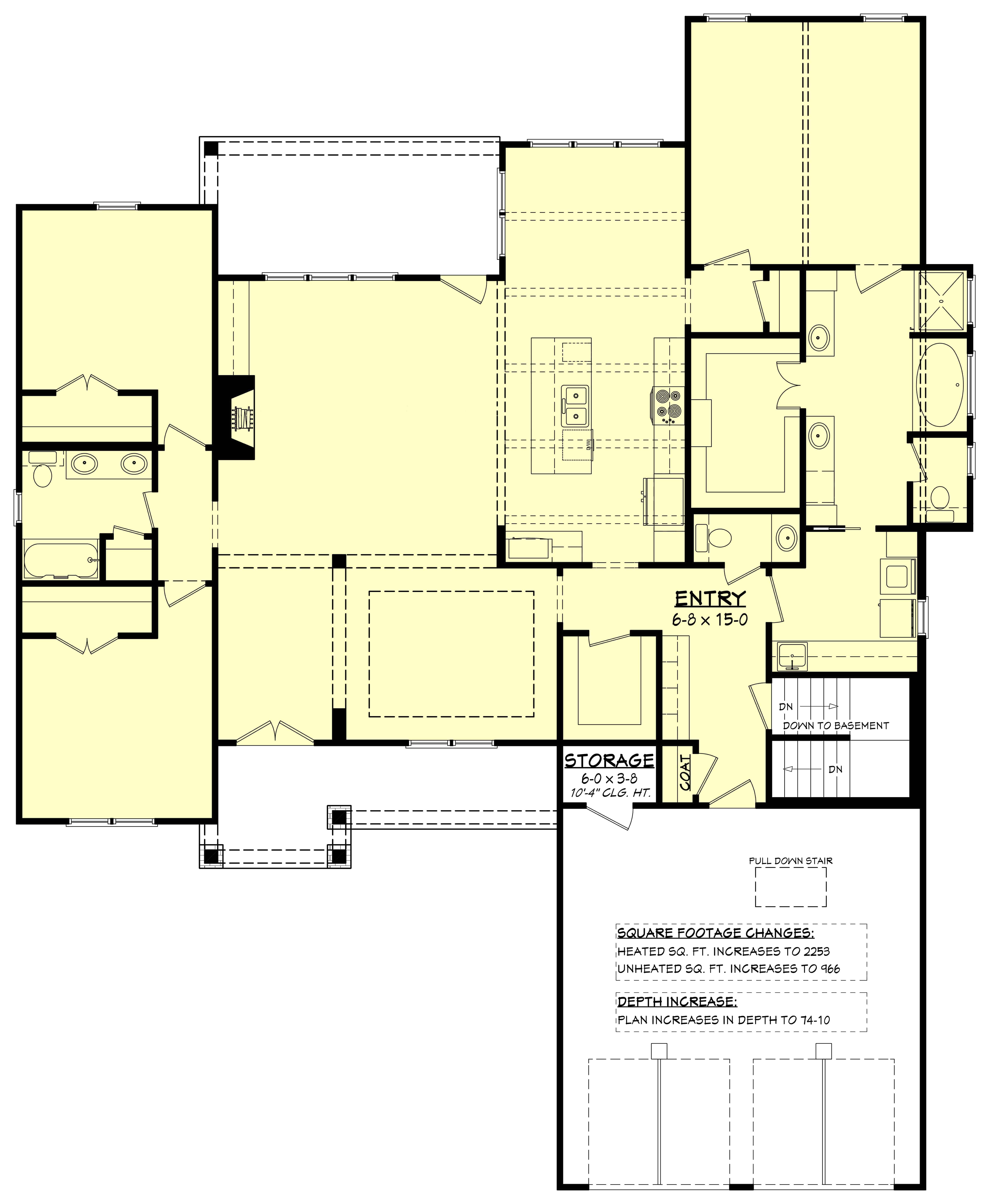 Basement of Traditional Plan #142-1425