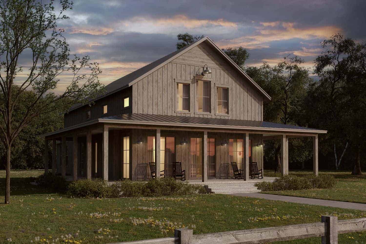 Front View of this 4-Bedroom, 2073 Sq Ft Plan - 142-1426