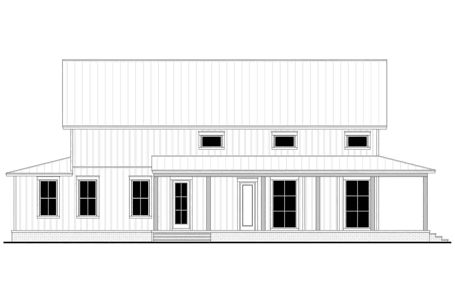 Home Plan Left Elevation of this 4-Bedroom,2073 Sq Ft Plan -142-1426
