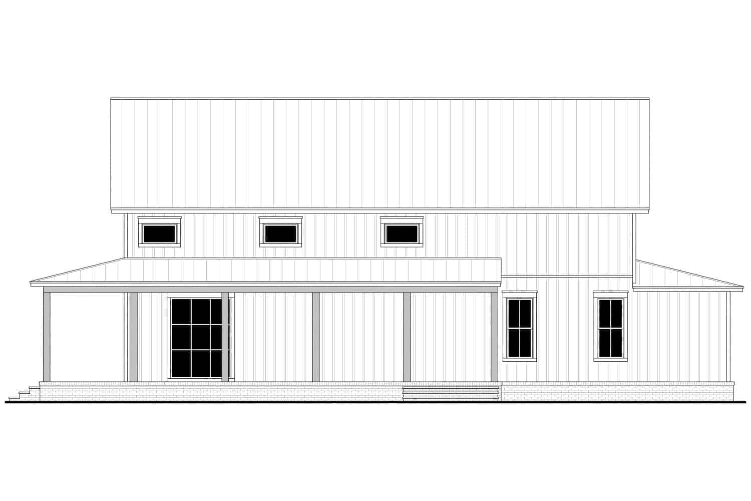Home Plan Right Elevation of this 4-Bedroom,2073 Sq Ft Plan -142-1426