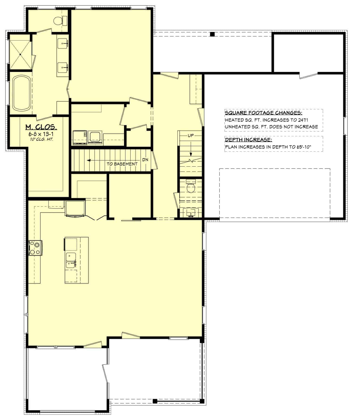 Basement of Traditional Plan #142-1431