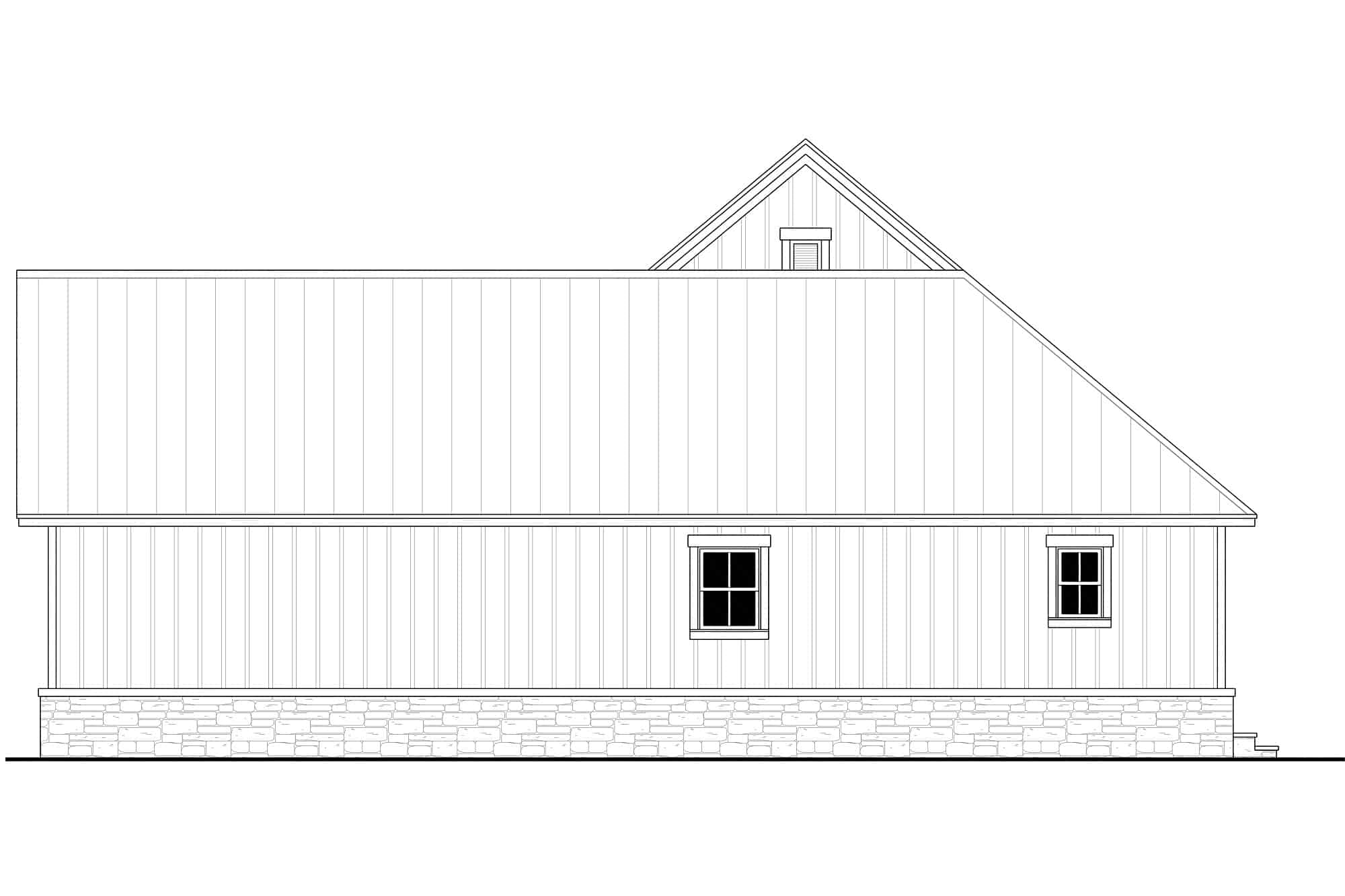 Home Plan Right Elevation of this 3-Bedroom,1698 Sq Ft Plan -142-1434