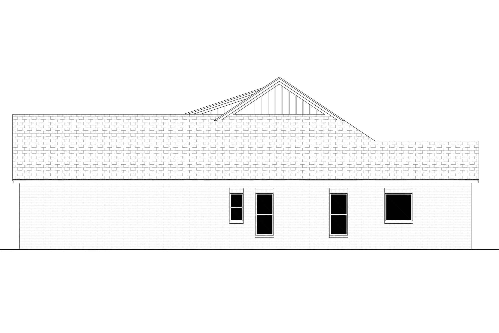 Home Plan Right Elevation of this 3-Bedroom,1775 Sq Ft Plan -142-1435
