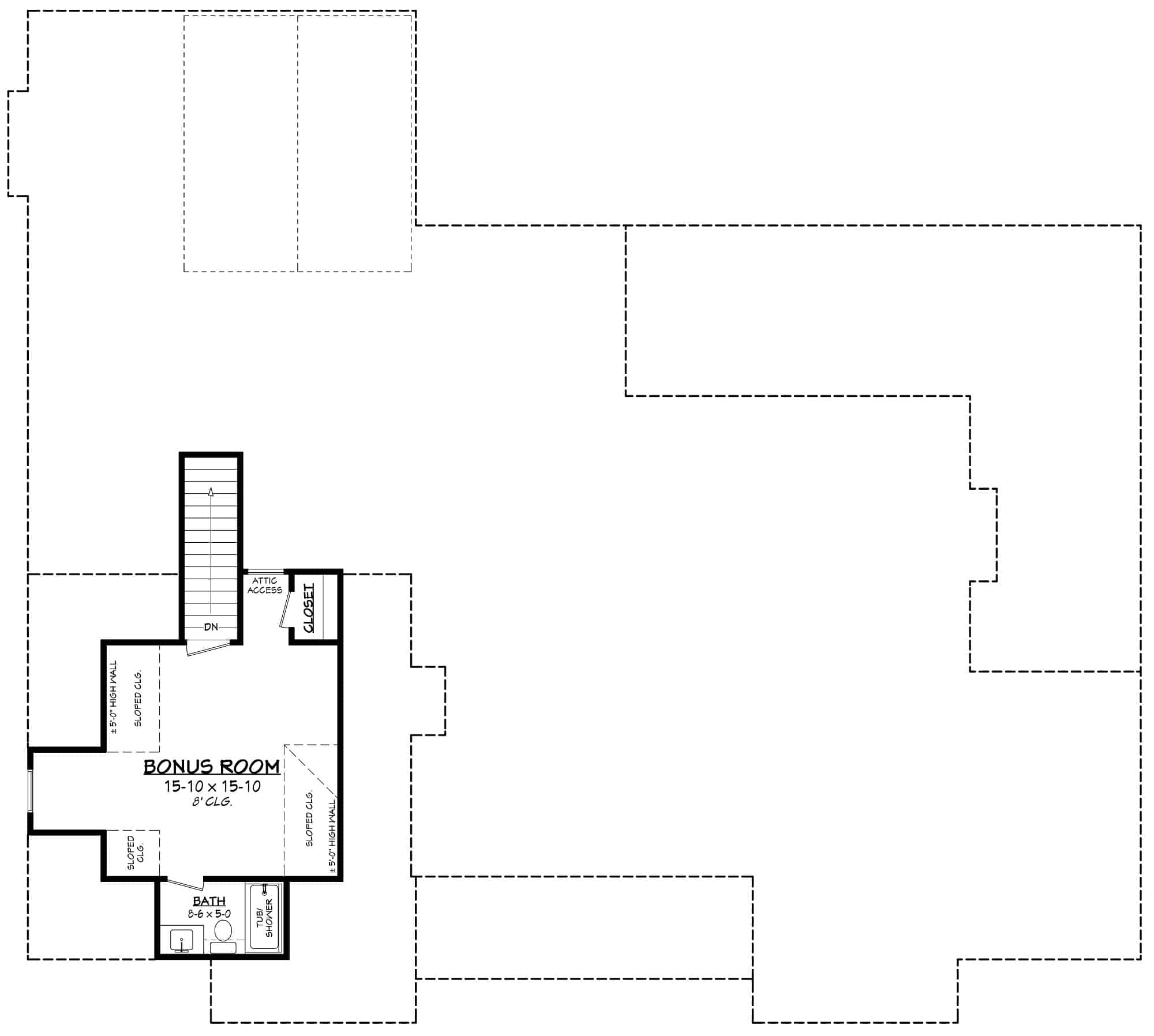 Bonus Room of Contemporary Plan #142-1436