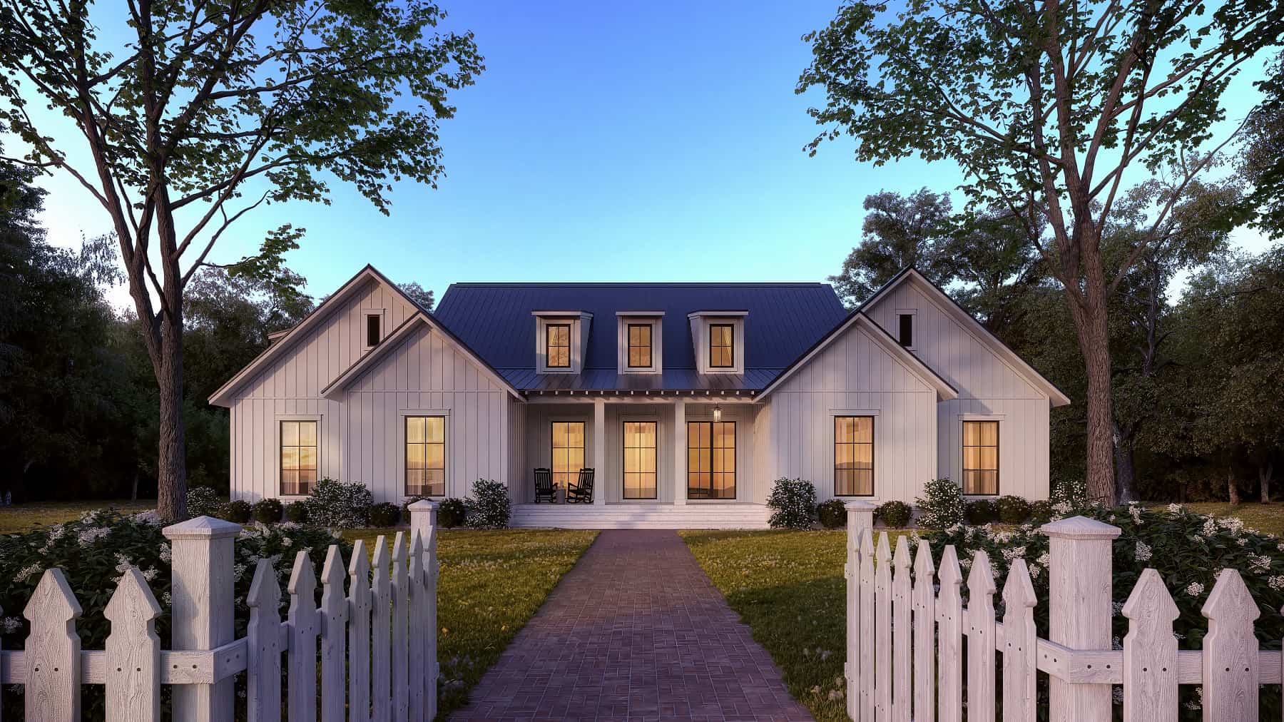 Home at Night of this 3-Bedroom, 2792 Sq Ft Plan - 142-1436