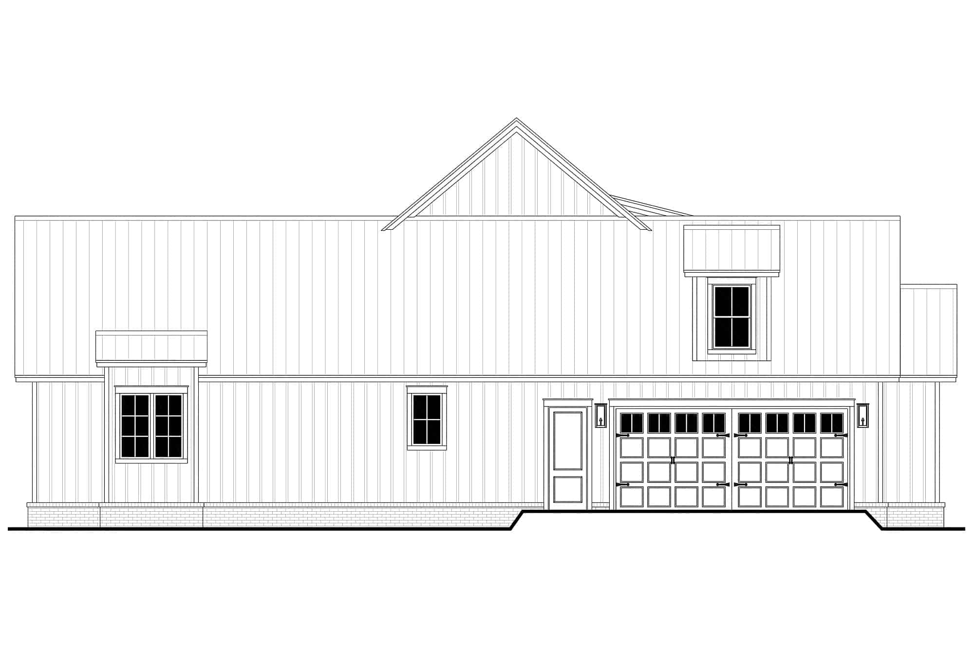 Home Plan Left Elevation of this 3-Bedroom,2792 Sq Ft Plan -142-1436