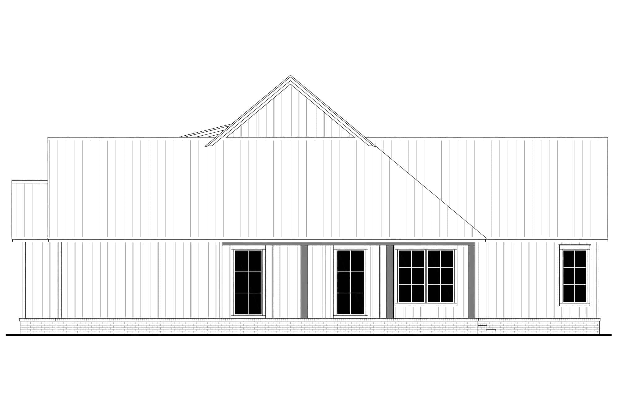 Home Plan Right Elevation of this 3-Bedroom,2792 Sq Ft Plan -142-1436