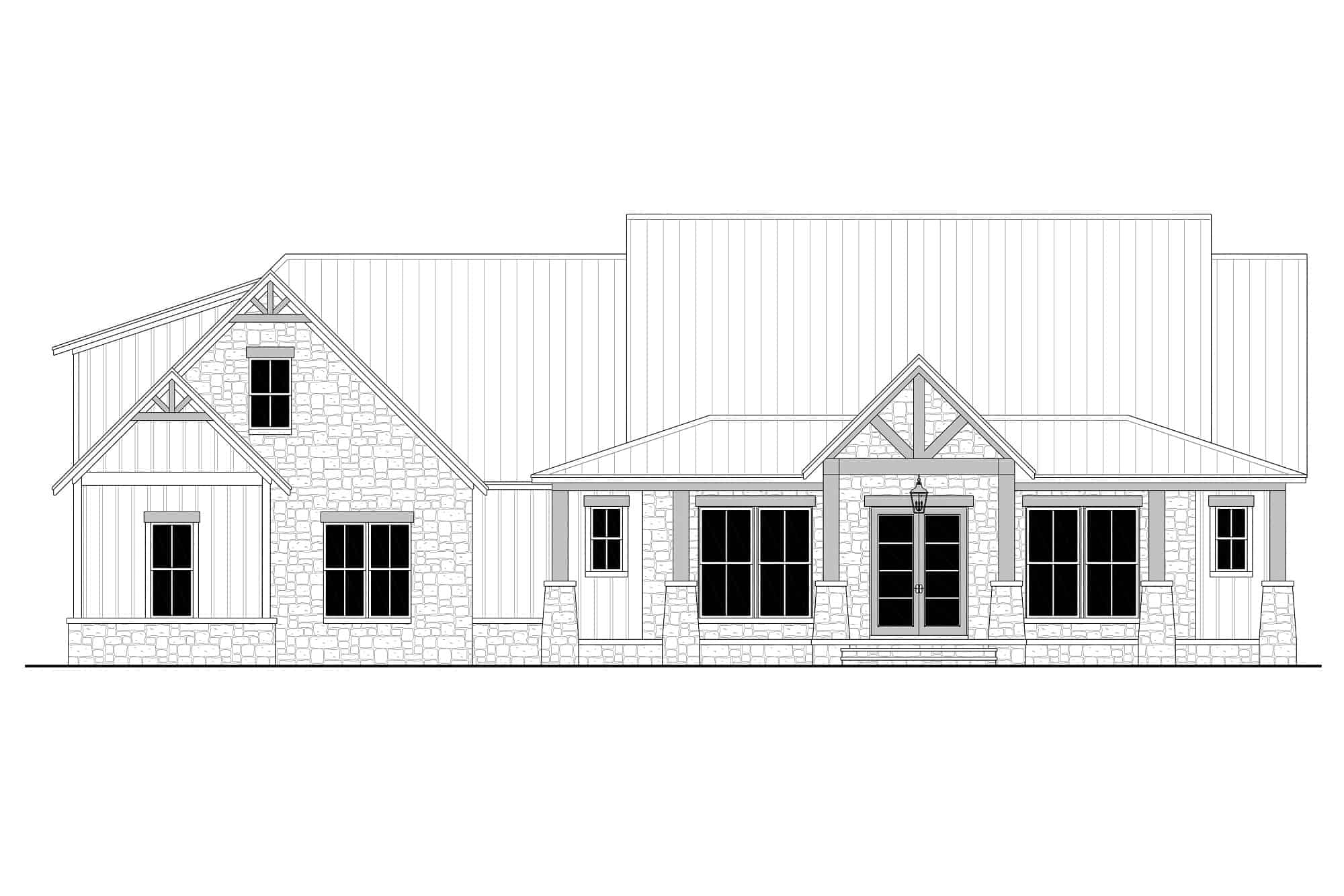 Home Plan Front Elevation of this 4-Bedroom,2961 Sq Ft Plan -142-1437