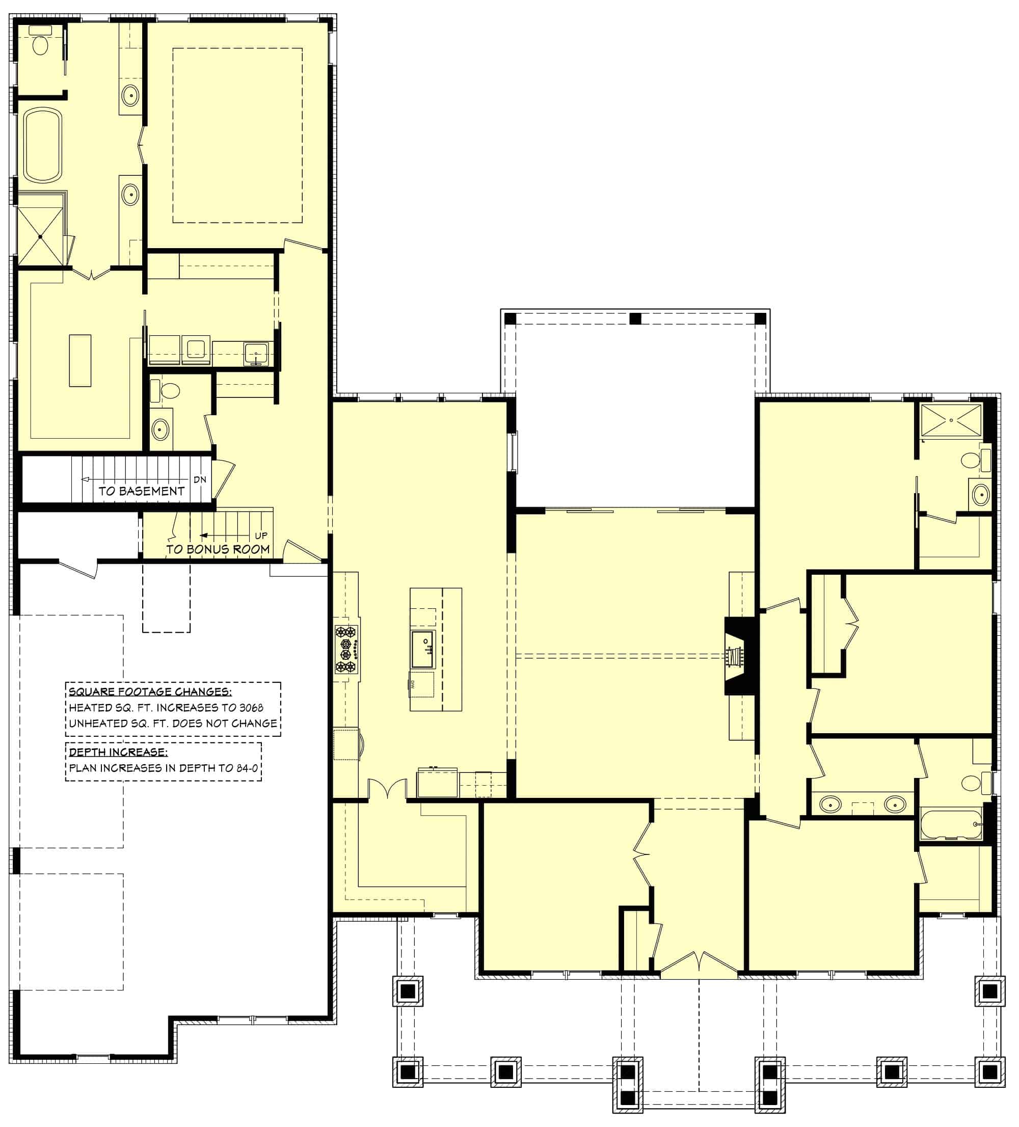 Main Level of Ranch Plan #142-1437