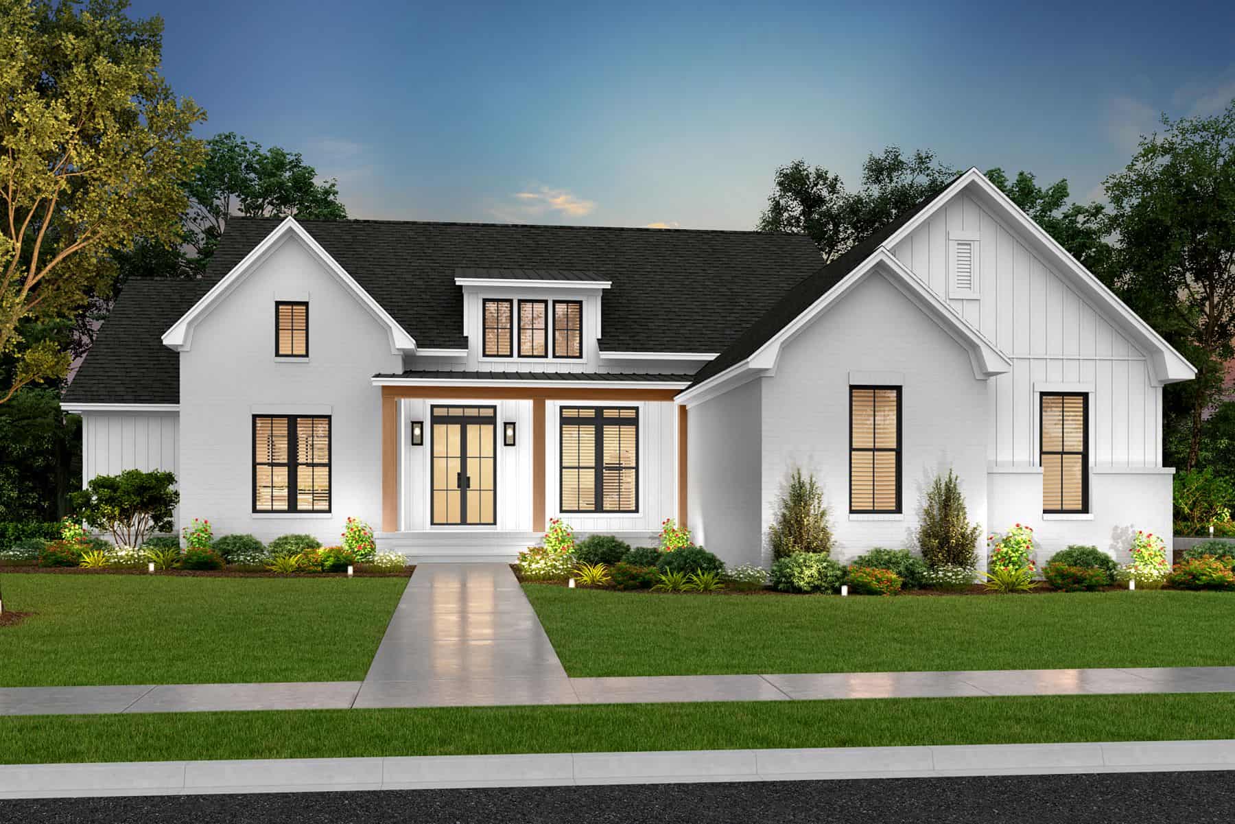 Front View of this 4-Bedroom,3055 Sq Ft Plan -142-1439