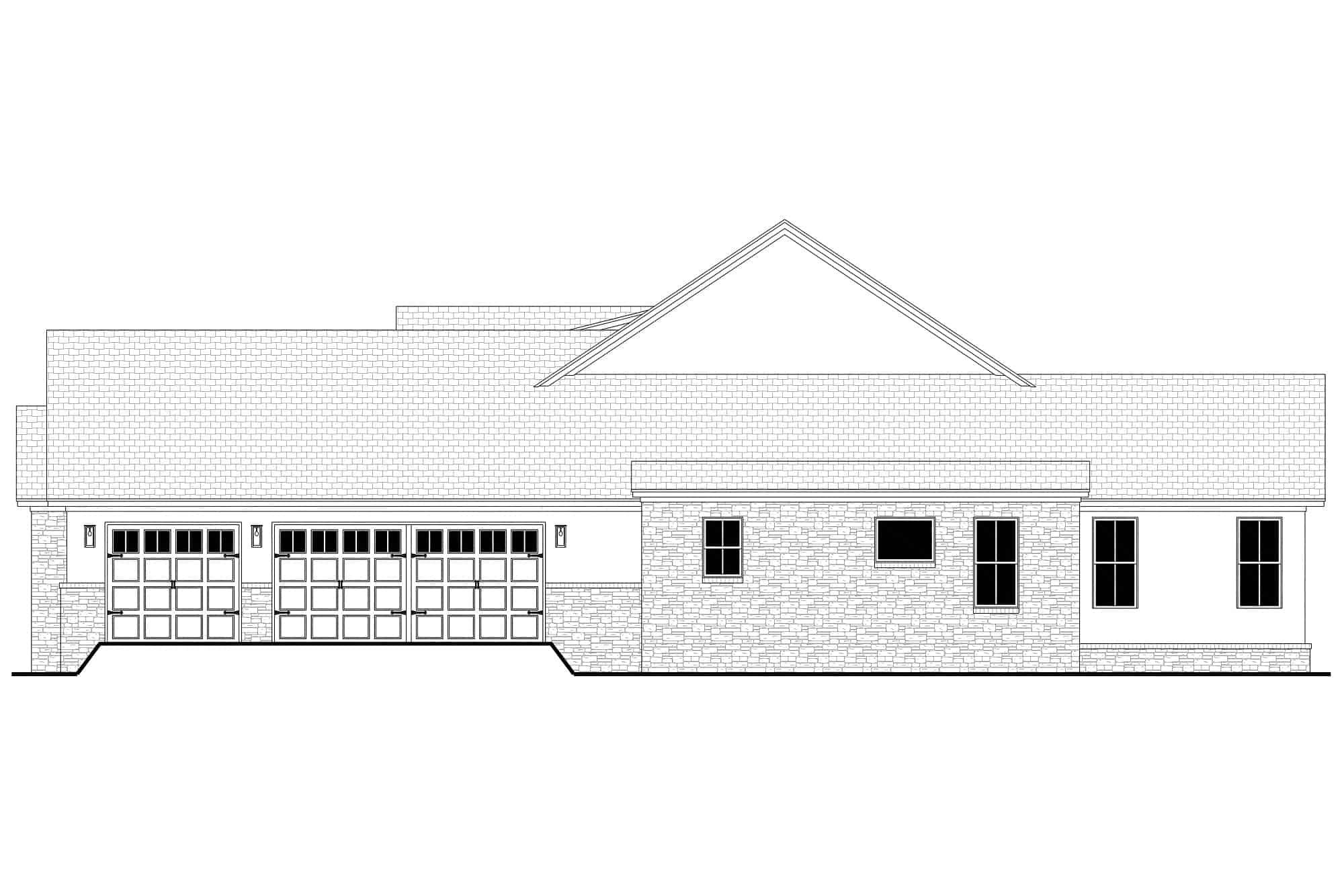 Home Plan Right Elevation of this 4-Bedroom,3055 Sq Ft Plan -142-1439