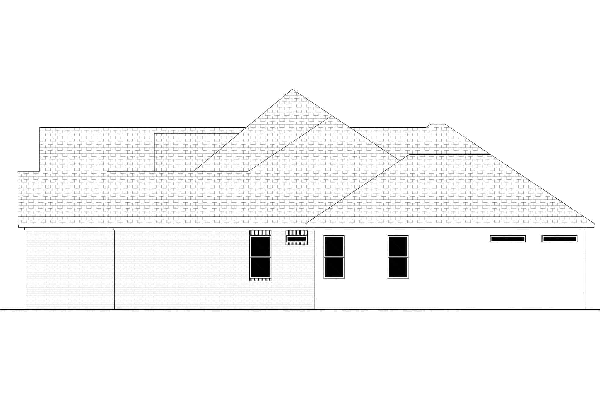 Home Plan Right Elevation of this 5-Bedroom,3152 Sq Ft Plan -142-1440