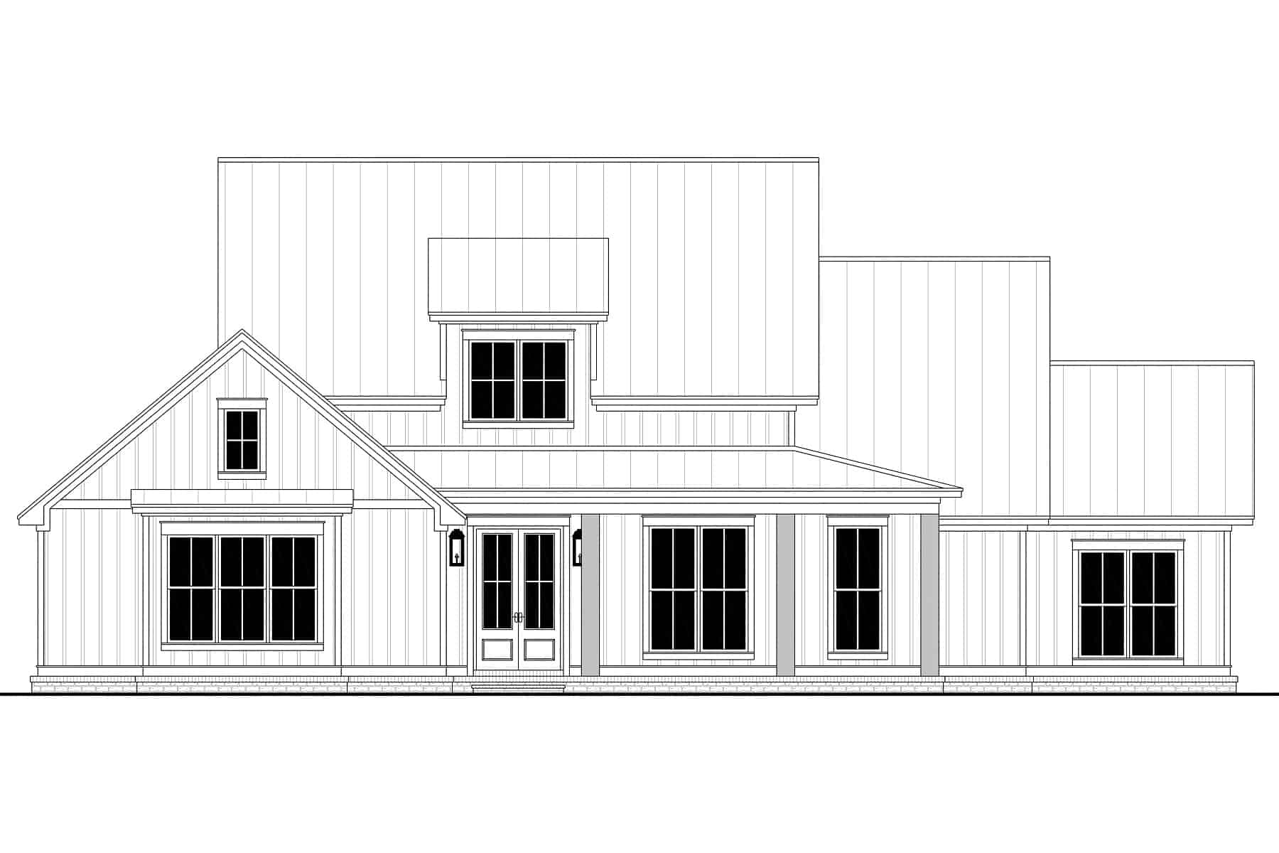 Home Plan Front Elevation of this 4-Bedroom,2258 Sq Ft Plan -142-1443