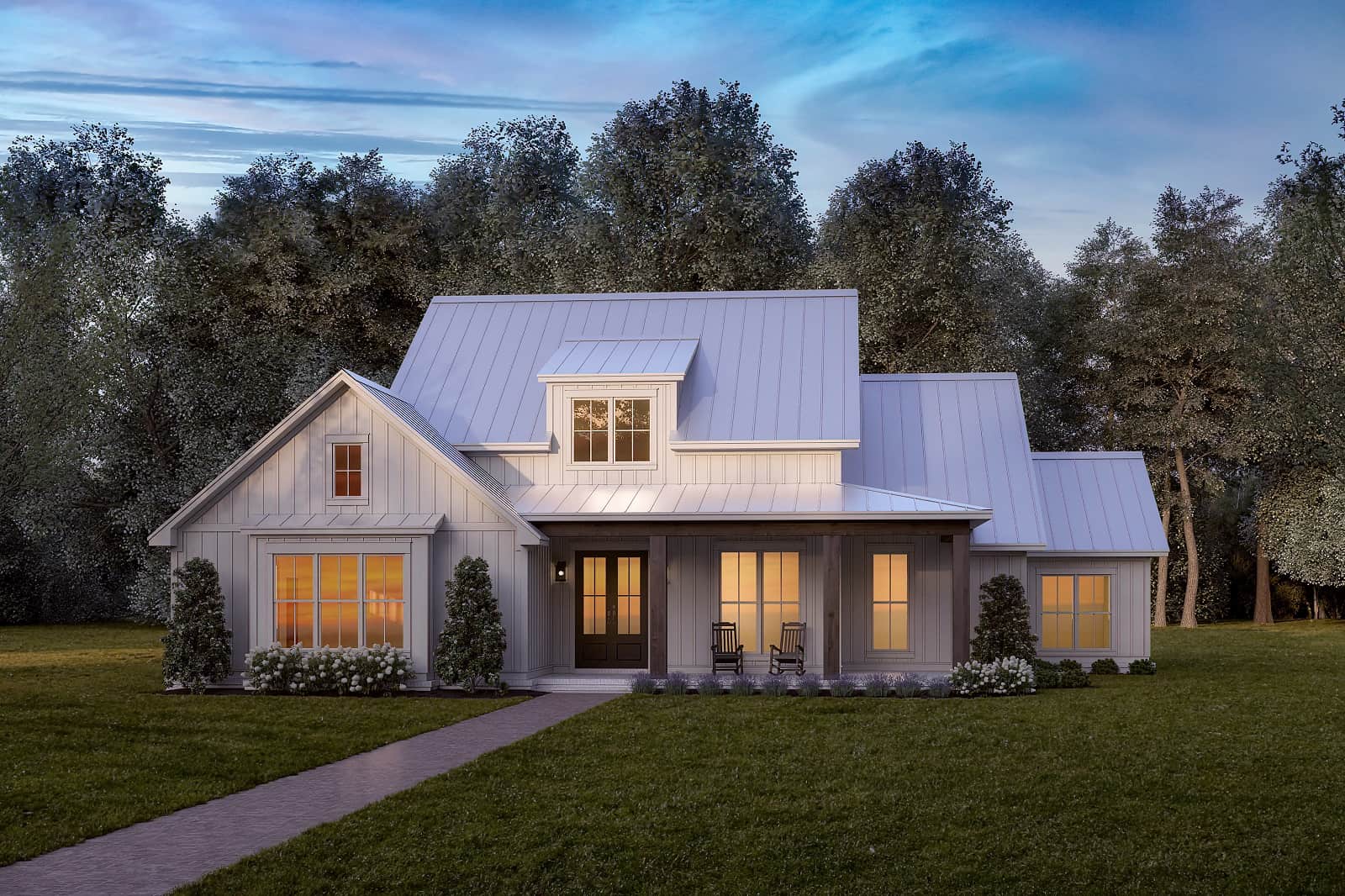 Home at Night of this 4-Bedroom, 2258 Sq Ft Plan - 142-1443