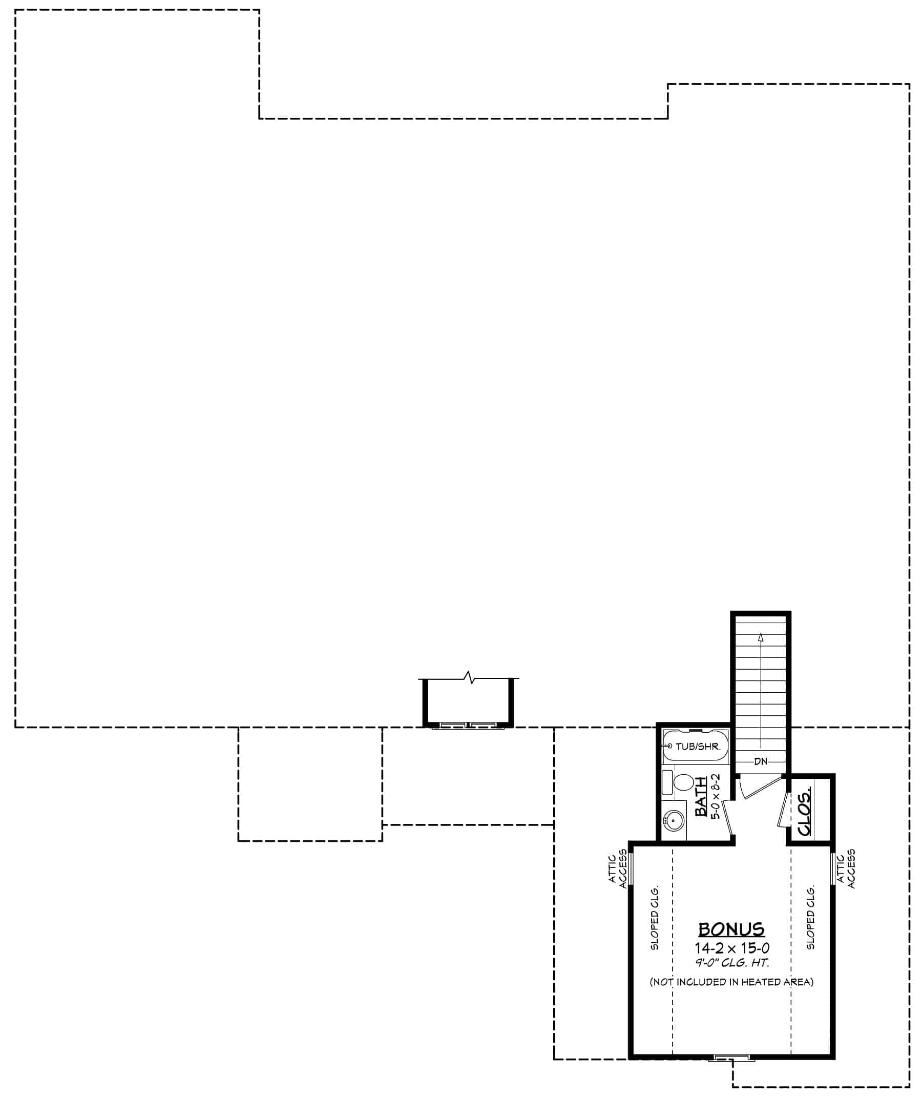 Bonus Room of Contemporary Plan #142-1444