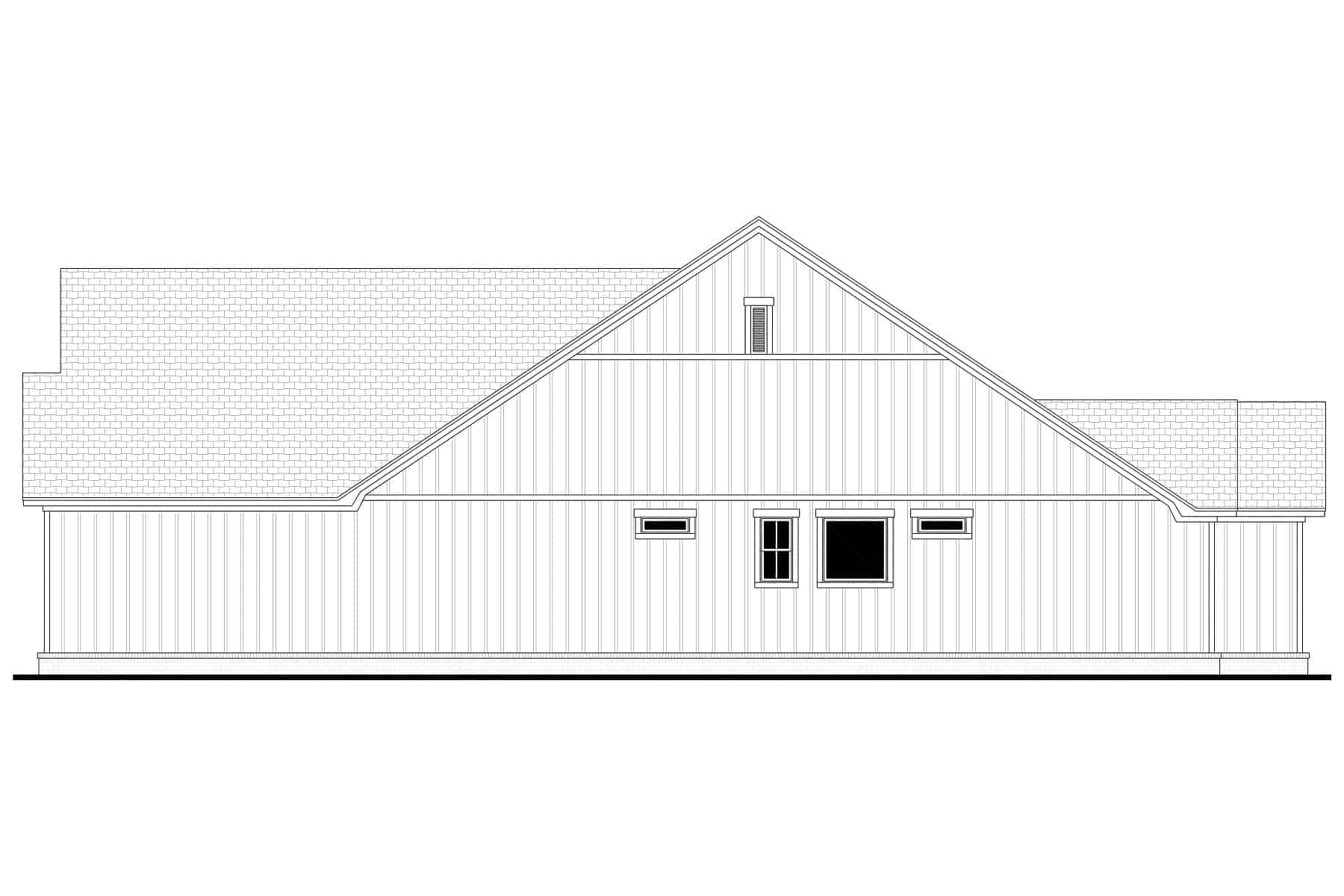 Home Plan Right Elevation of this 4-Bedroom,2658 Sq Ft Plan -142-1444