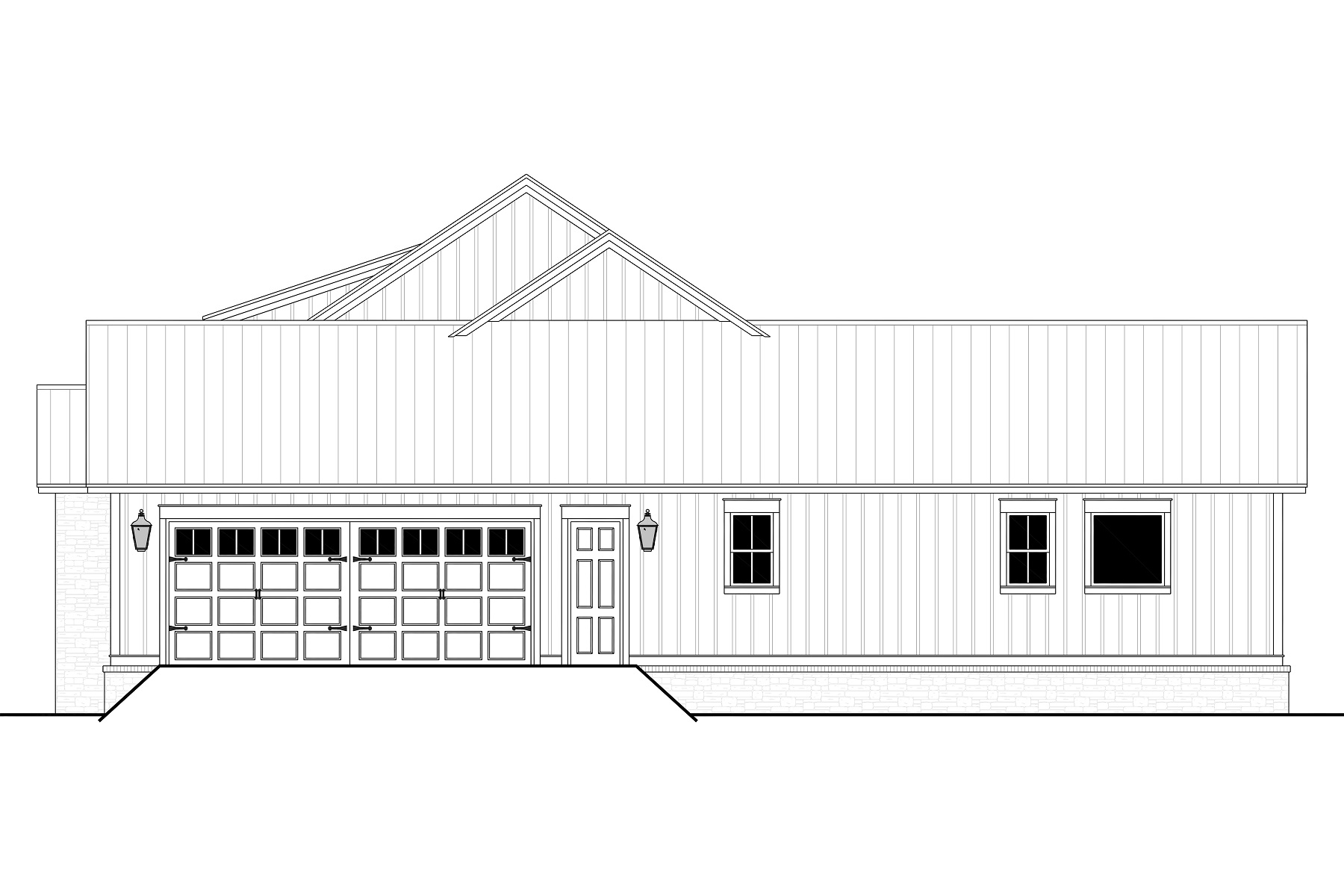 Home Plan Right Elevation of this 4-Bedroom,2977 Sq Ft Plan -142-1445