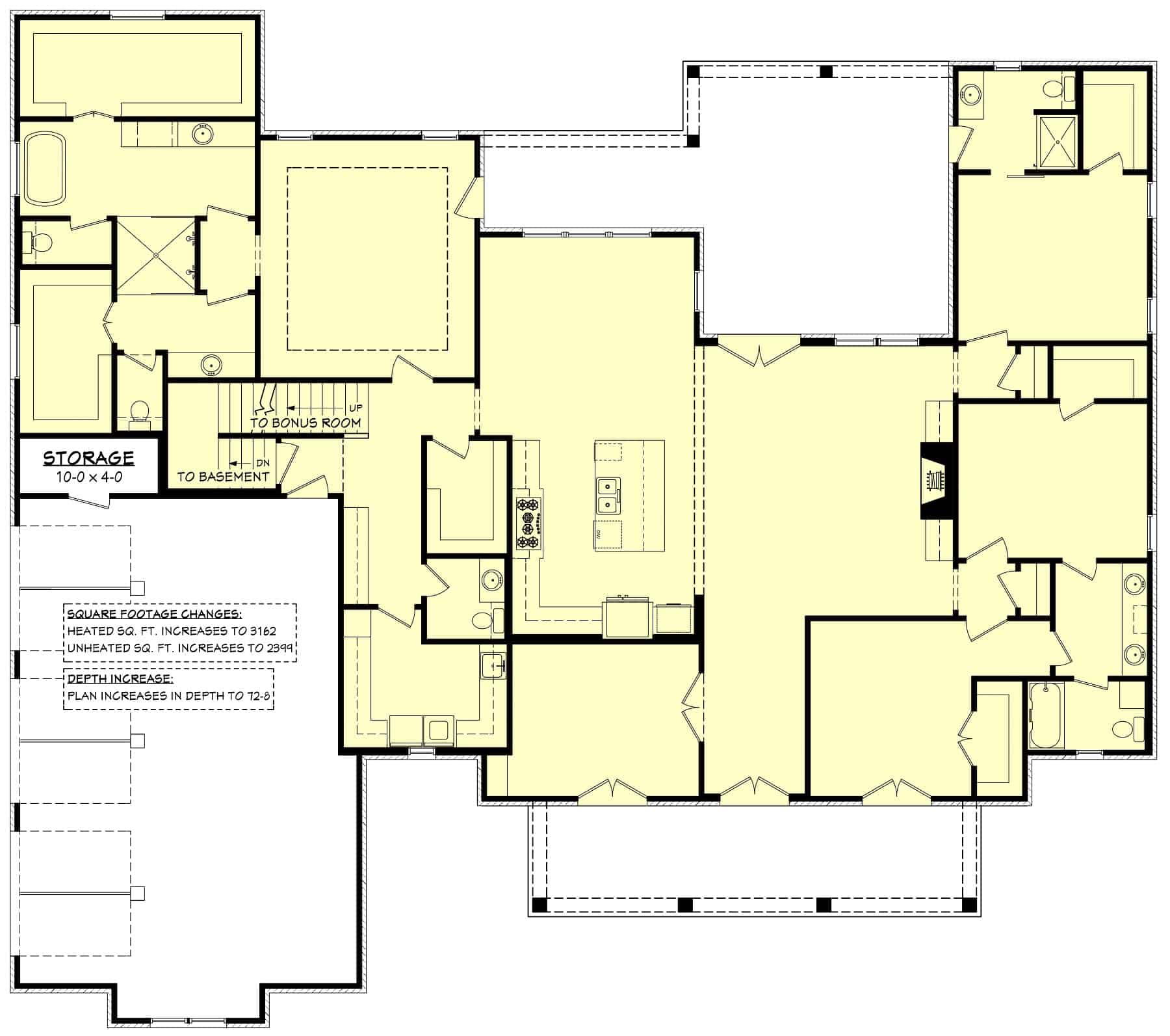 Main Level of Ranch Plan #142-1446