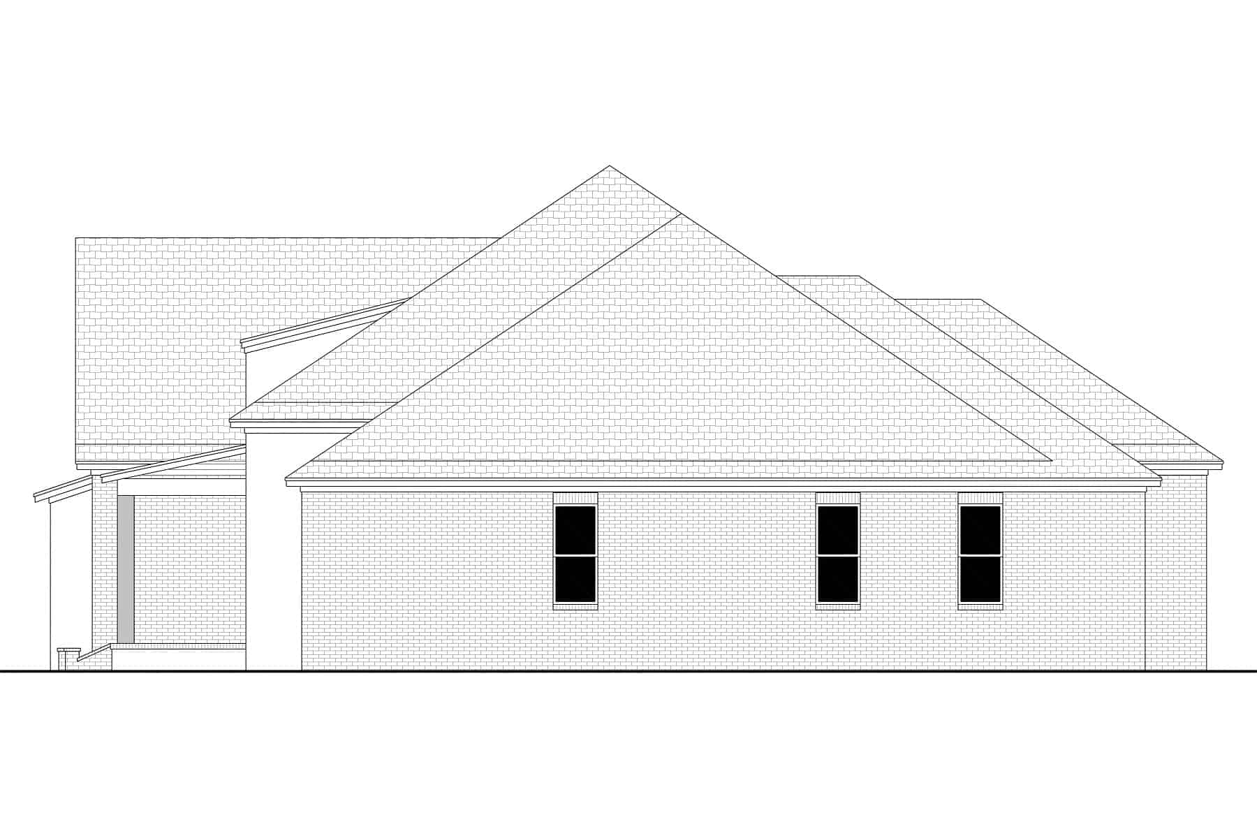 Home Plan Right Elevation of this 4-Bedroom,3106 Sq Ft Plan -142-1446